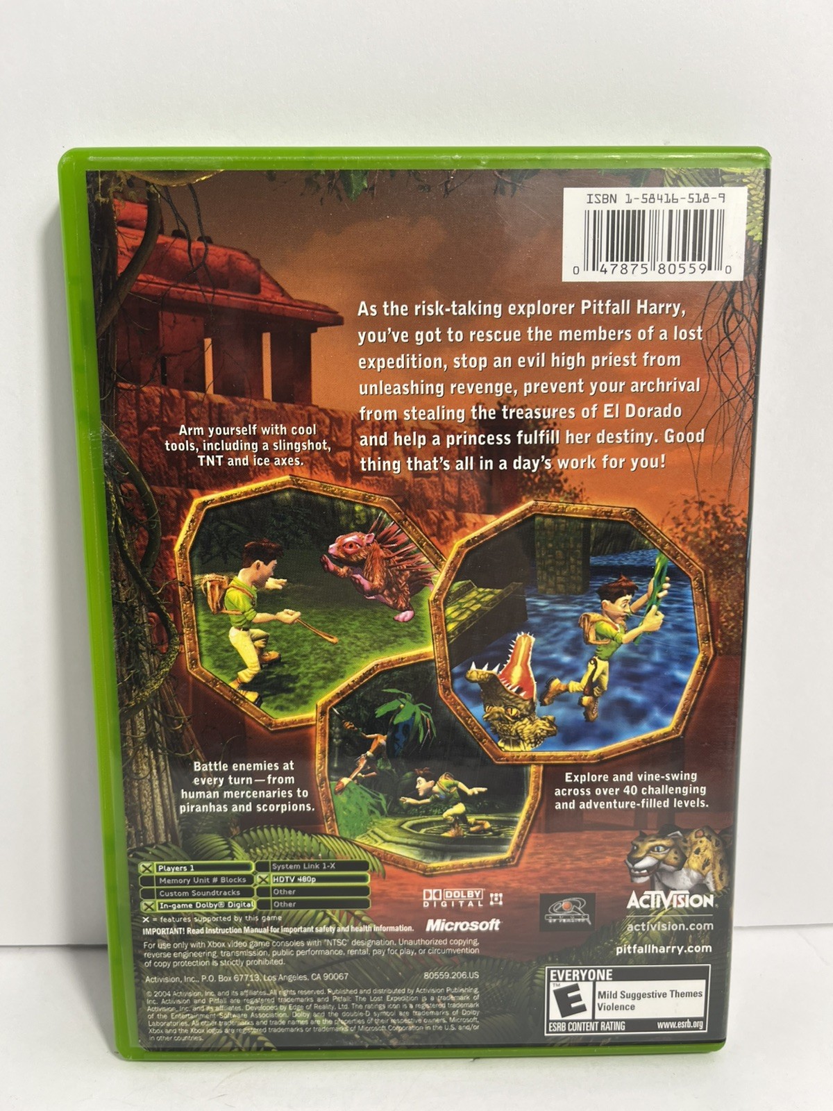 Pitfall: The Lost Expedition – CIB – Very Good Cond – Tested & Working – Xbox