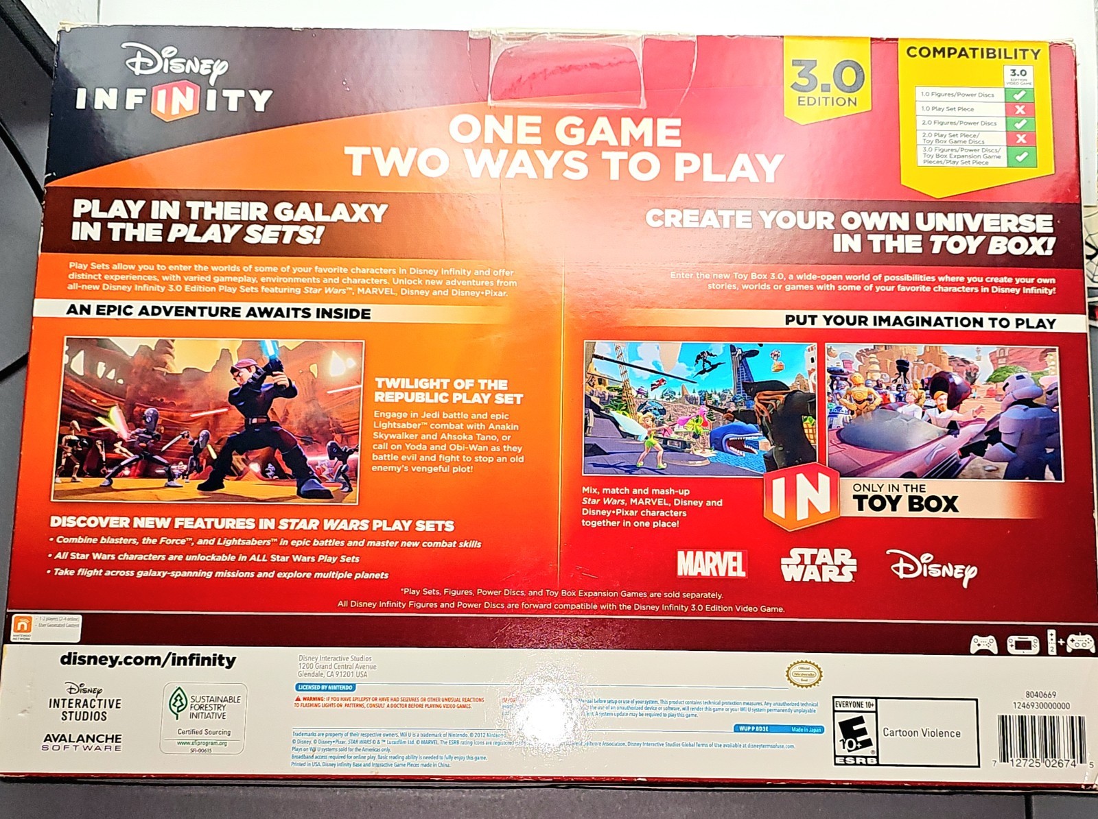Nintendo Wii U Disney Infinity 3 Star Wars Starter Pack New Open Box Complete