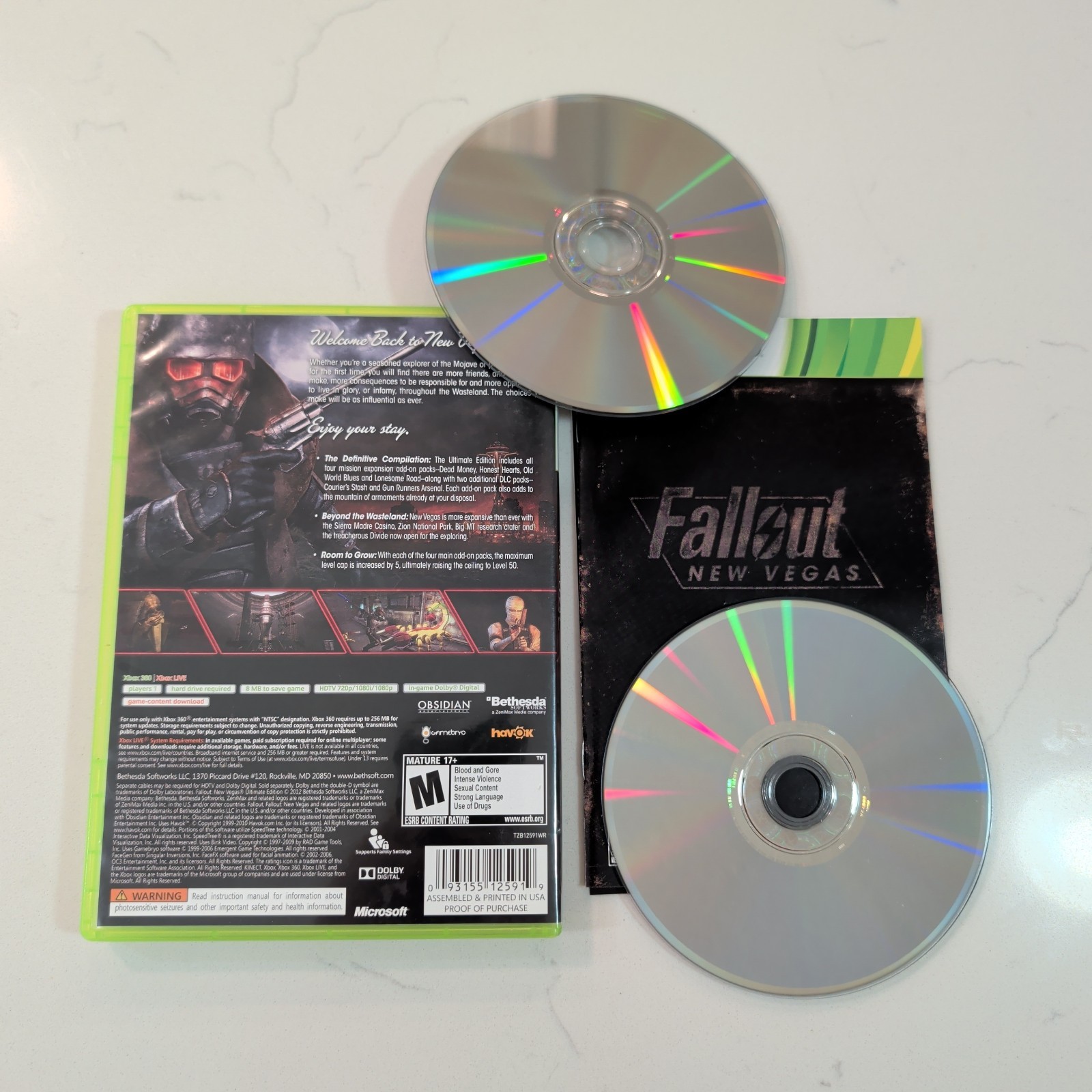 Fallout: New Vegas – Ultimate Edition (Xbox 360, 2012) w/ Manual – Tested