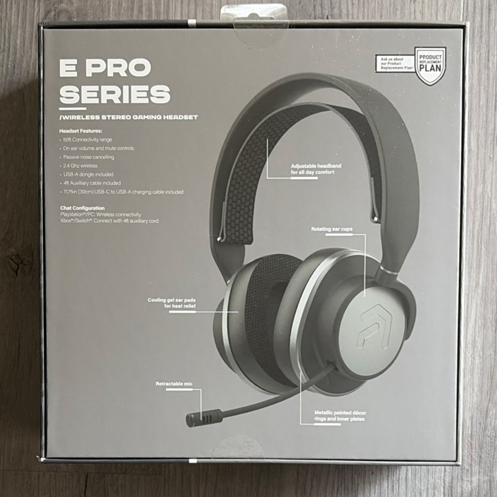 ATRIX E Pro Series Wireless Gaming Headset 2.4 GHz, USB, Noise Cancelling, PC/PS