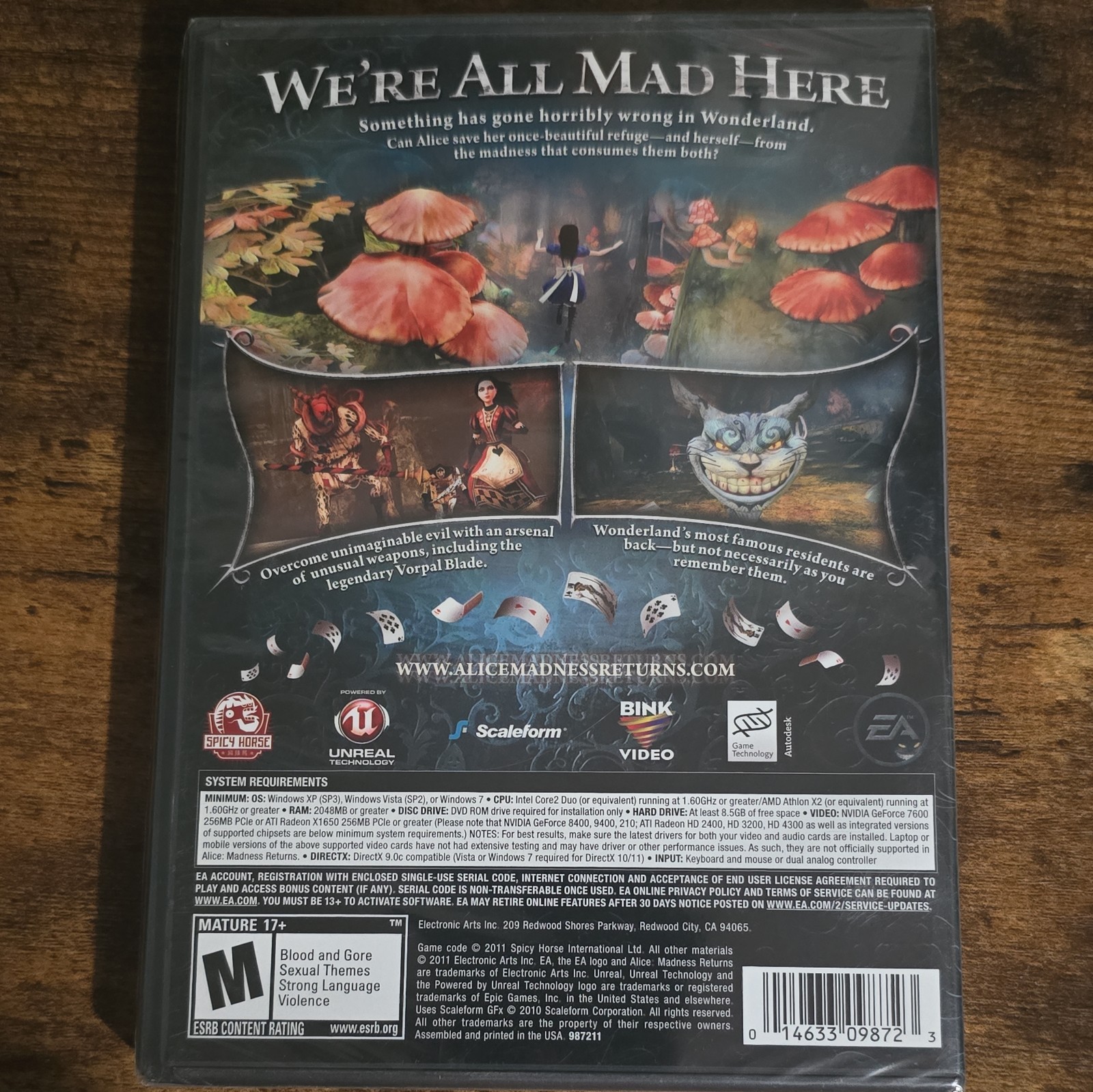 ​Alice Madness Returns PC (DVD-ROM 2011) BRAND NEW FACTORY SEALED NTSC US