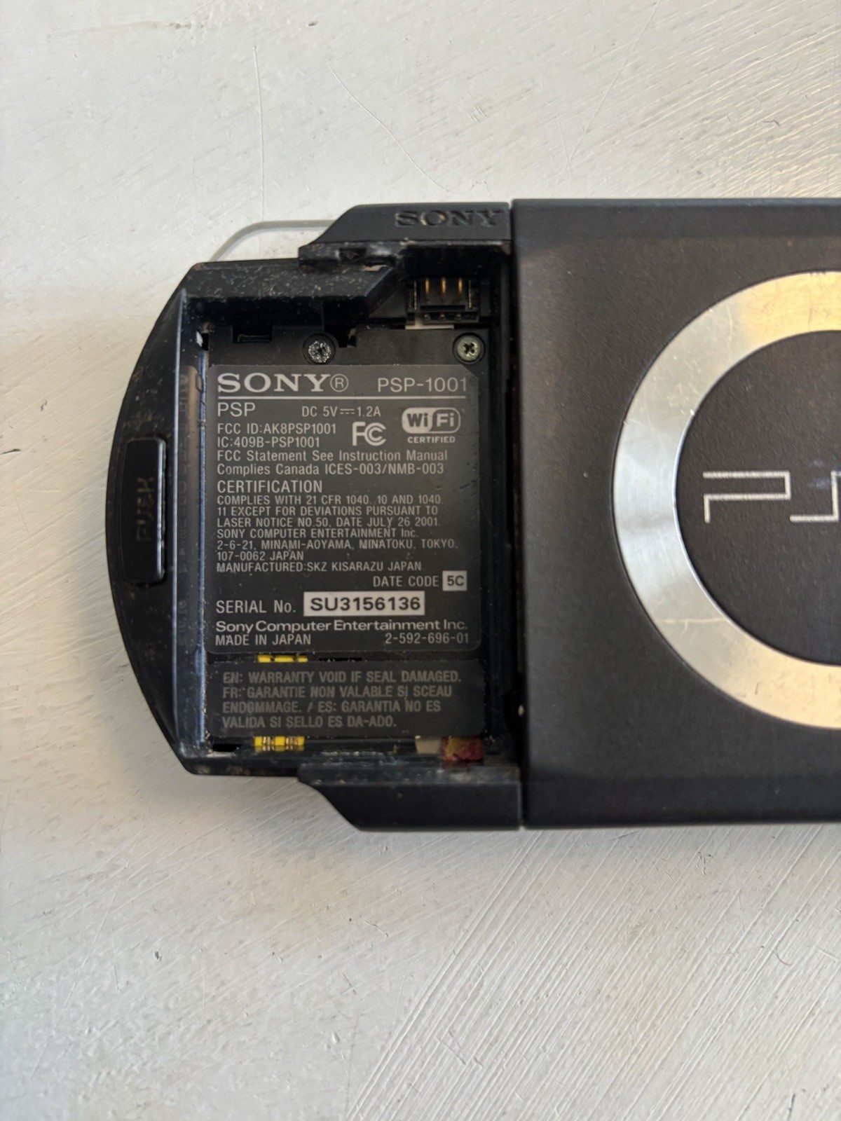 Sony PSP Console Only PSP-1001 Handheld For Parts Or Repair. Read- With Charger