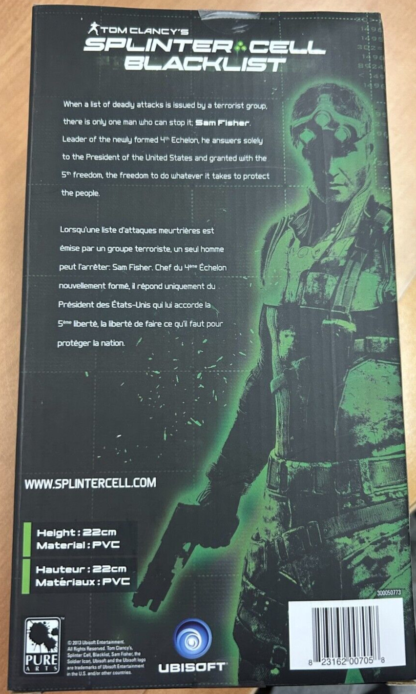 Splinter Cell Blacklist Tom Clancy’s SAM Fisher (Ubisoft) **BRAND NEW**
