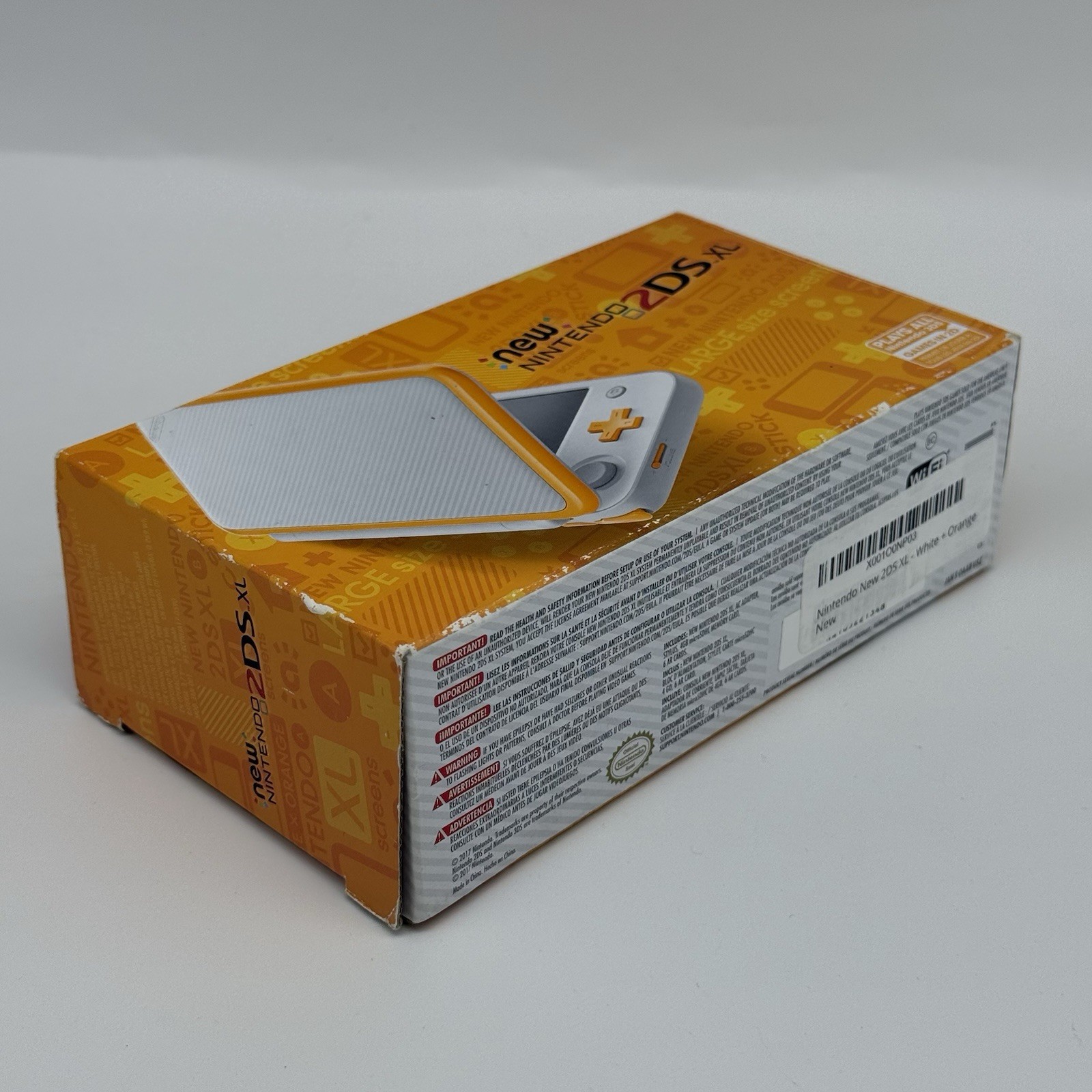 “new” Nintendo 2DS 3DS XL Console White Orange Console, Charger, Box – Tested