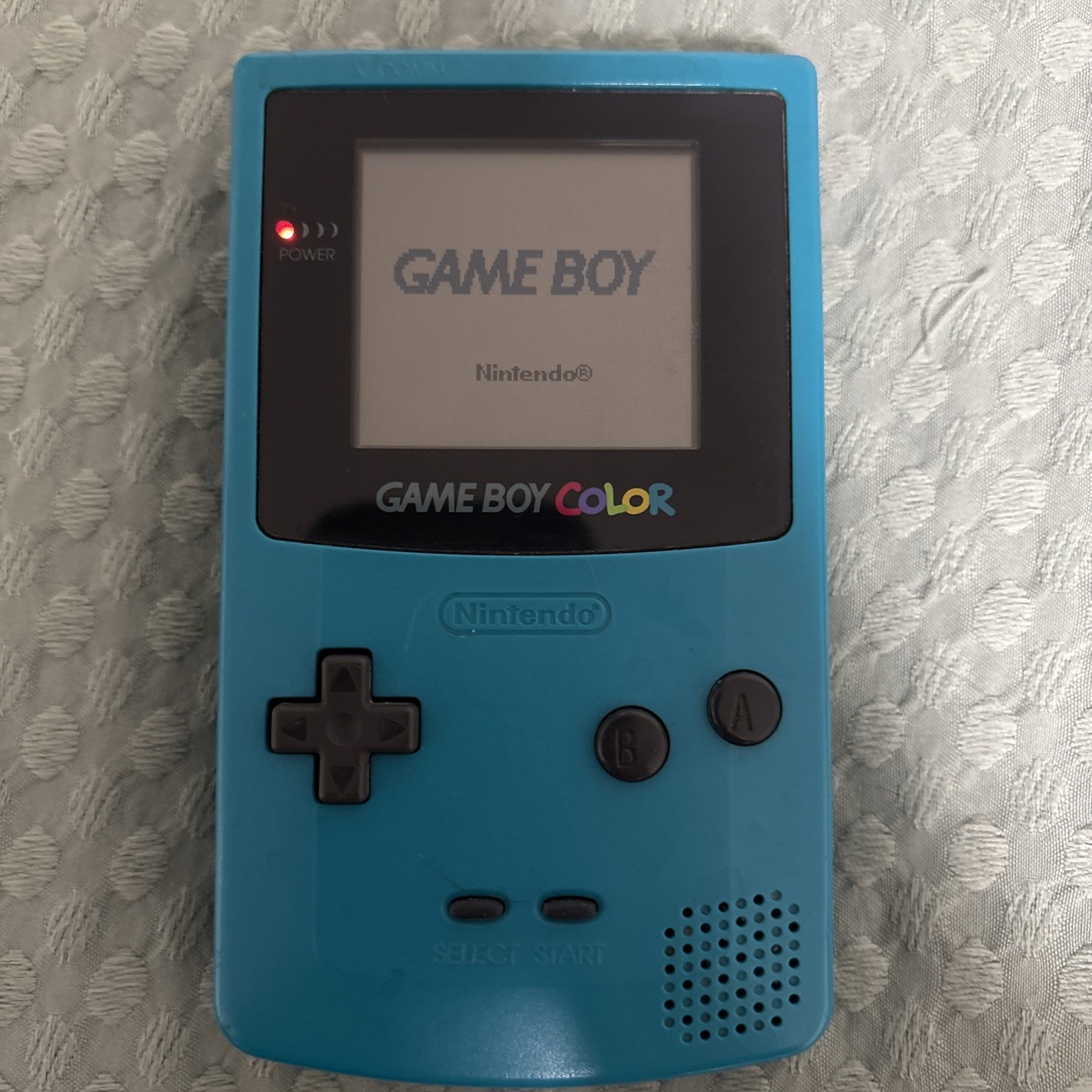 Teal Nintendo Game Boy Color Handheld Game Console – Teal, Missing Back.