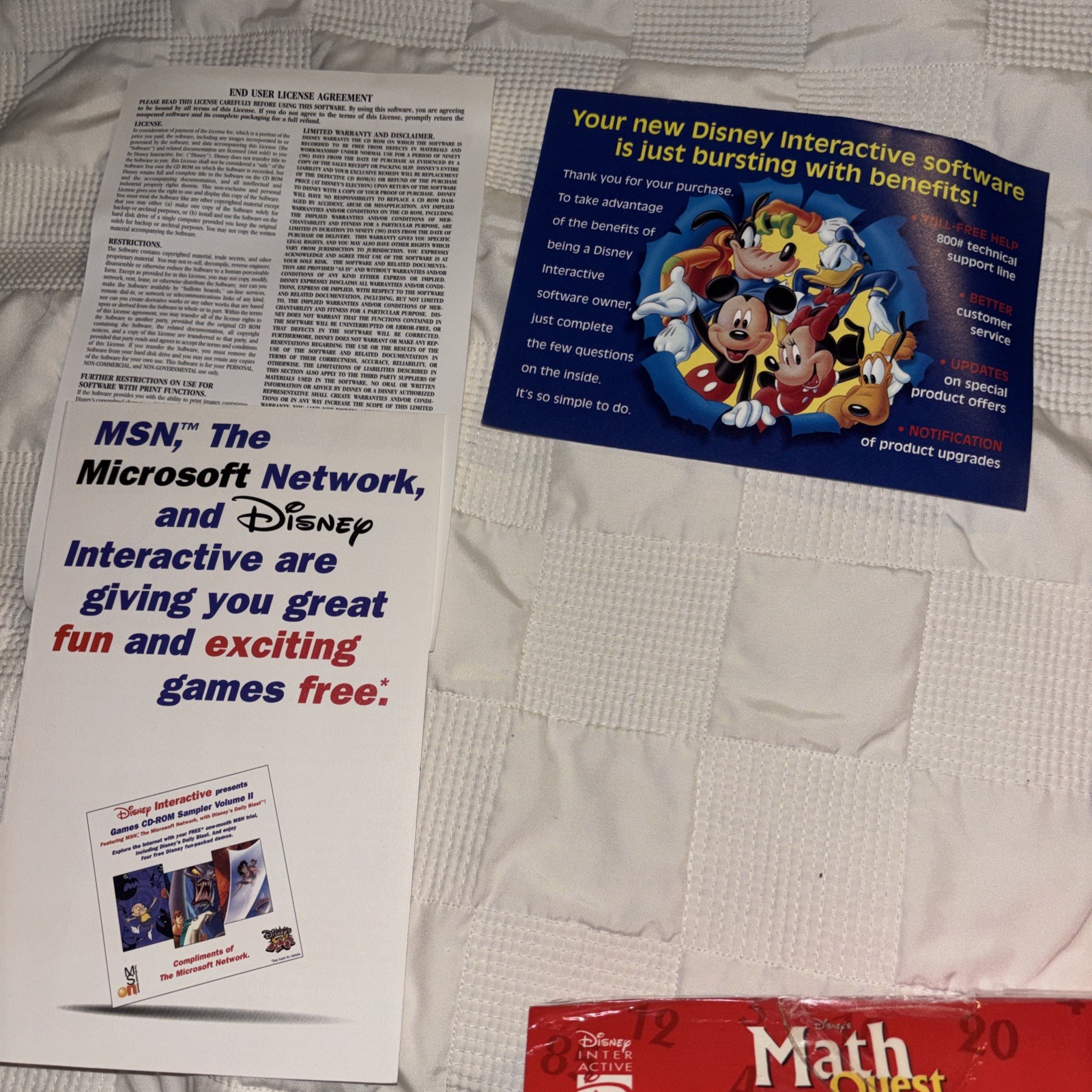 Disney’s MathQuest With Aladdin Windows/Mac Learning Series Big Box Original