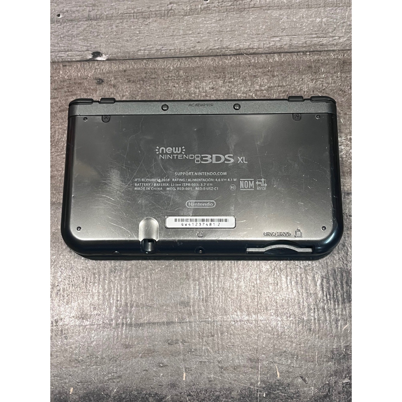 New Nintendo 3DS XL GRAY Handheld Console & OEM Charger RED-001 TESTED NO STYLUS