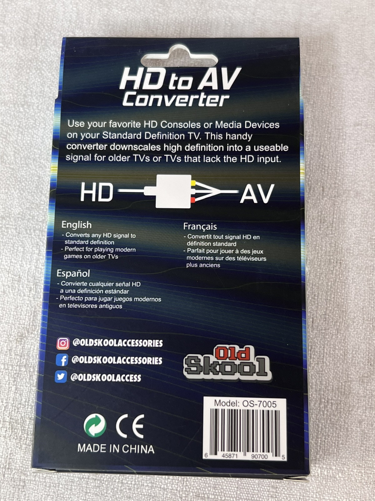 Old Skool HDMI to AV / RCA Adapter Converter For Older TV Sets