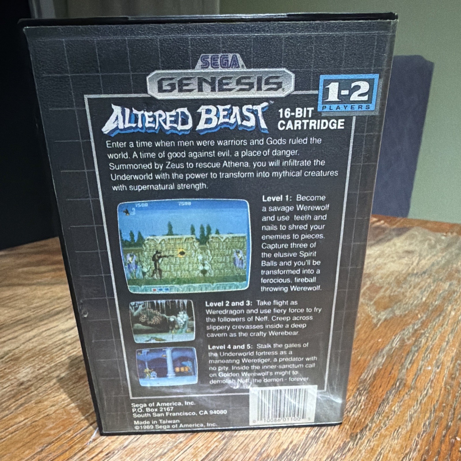 Sega Altered Beast (Sega Genesis) 16-Bit Cartridge w/ Manual – Action Adventure