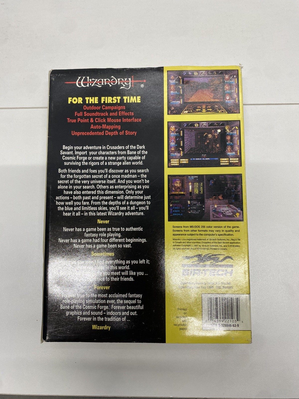 Wizardry: Crusaders of the Dark Savant (PC, 1992 READ**)