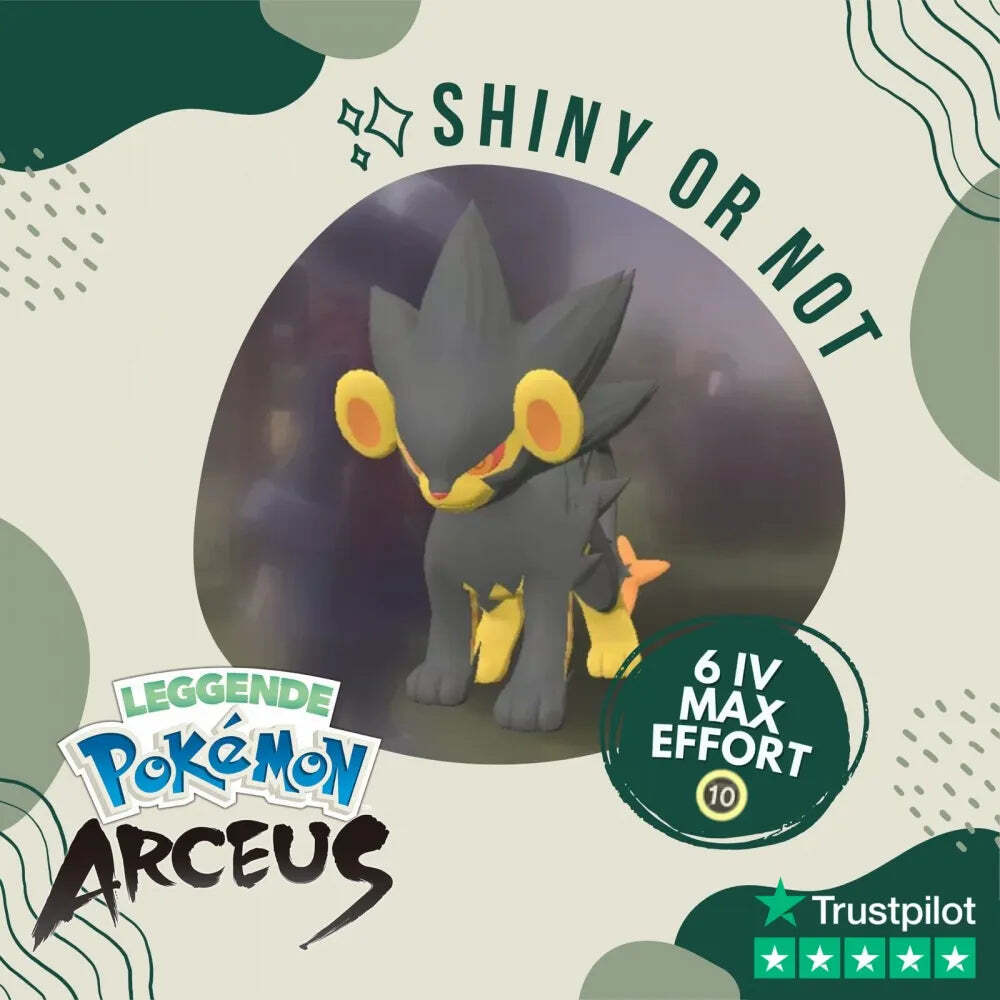Luxray Shiny ✨ Legends Pokémon Arceus 6 IV Max Effort Alpha Leggende Custom