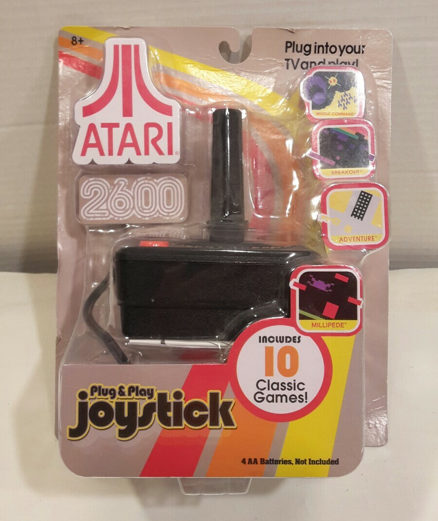 Atari 2600 Handheld Joystick – Play 10 Classic Games – Connect to TV