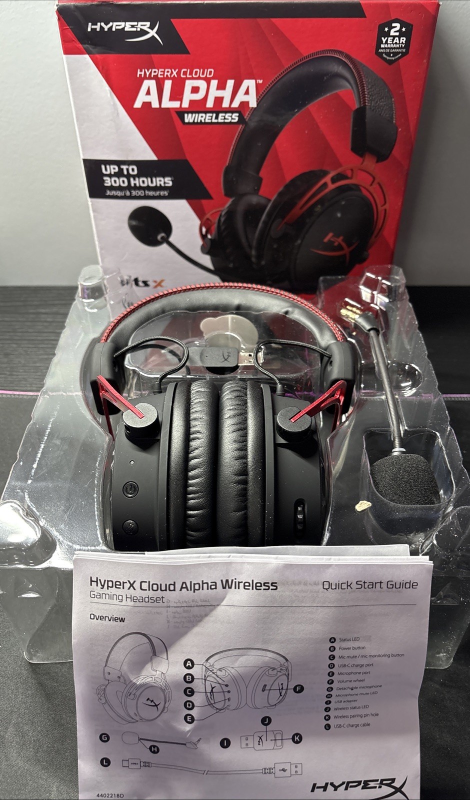 HyperX Cloud Alpha Wireless DTS Headphone – Black