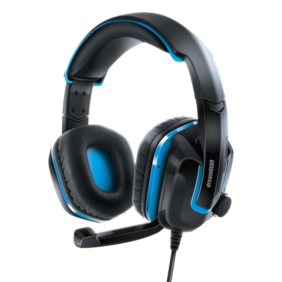dreamGEAR GRX-440 Gaming Headphones Blue Black with Mic Wired