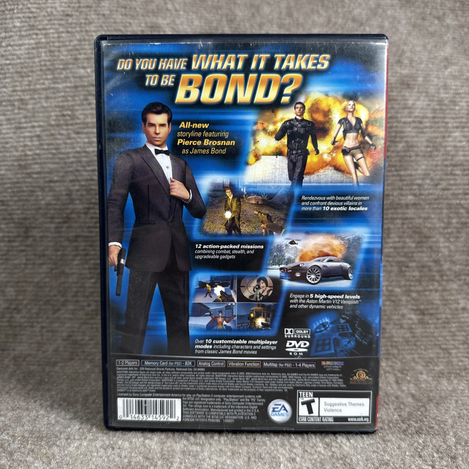 James Bond 007 Nightfire PS2 PlayStation 2 Complete CIB Adult One Owner Game