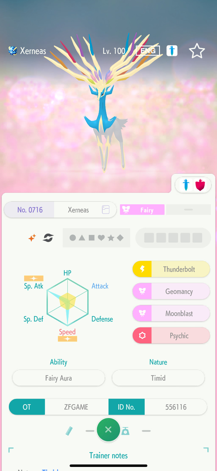 ✨6IV SHINY Xerneas + EVS🚀 POKEMON HOME✨Champions✨Online delivery⚡