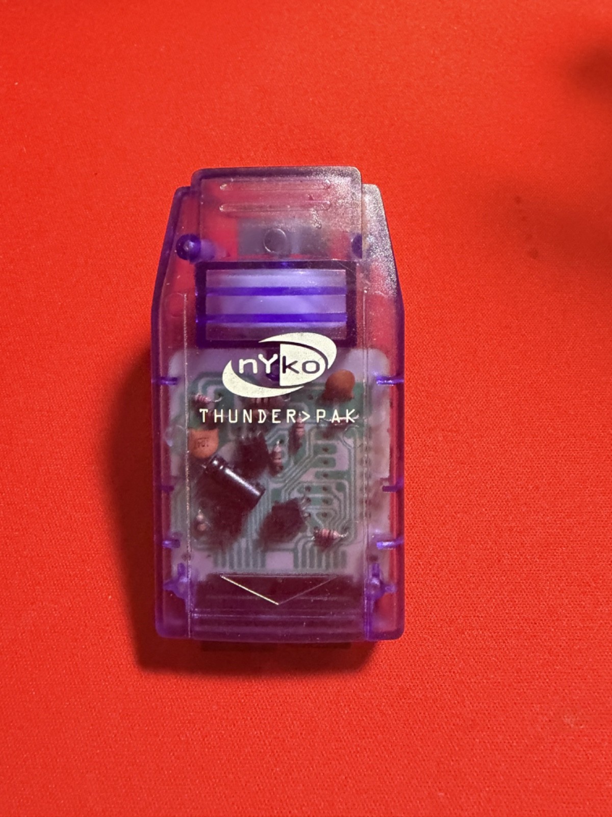 Dreamcast Nyko Thunder Pak Vibration Feedback Pack Transparent Purple