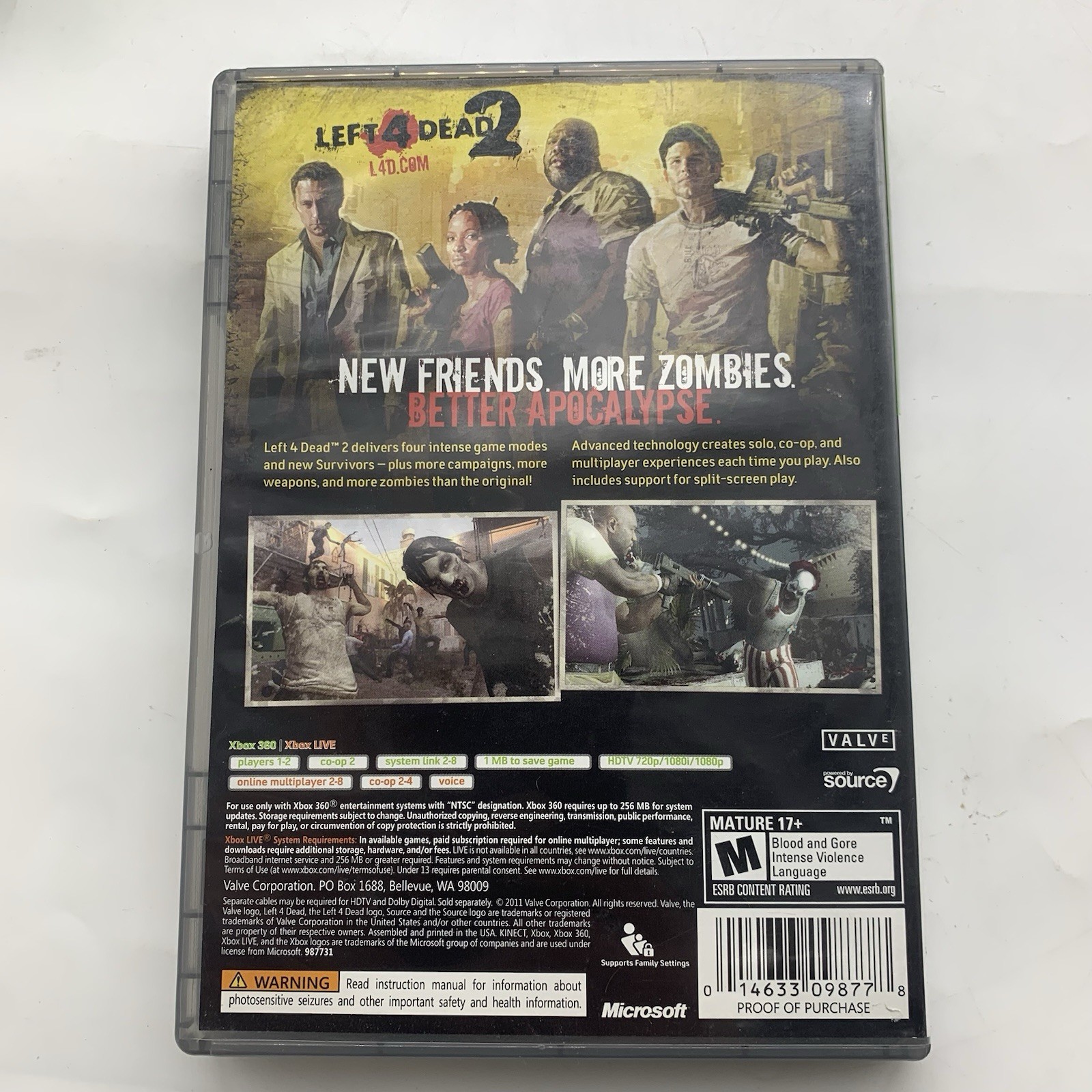 Left 4 Dead 2 – Xbox 360, 2009 | CIB | TESTED | Resurfaced | PLATINUM HITS