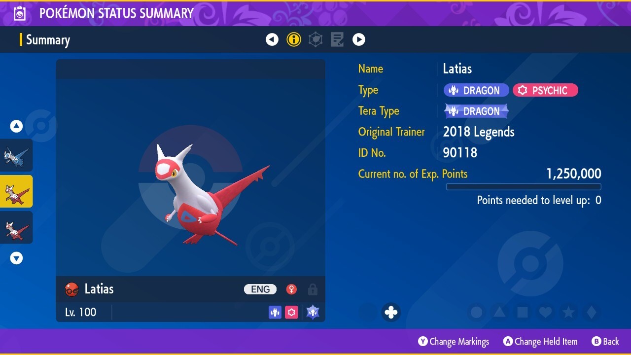 Latias Event 💜 American 2018 Legends 💜 Pokémon Scarlet & Violet