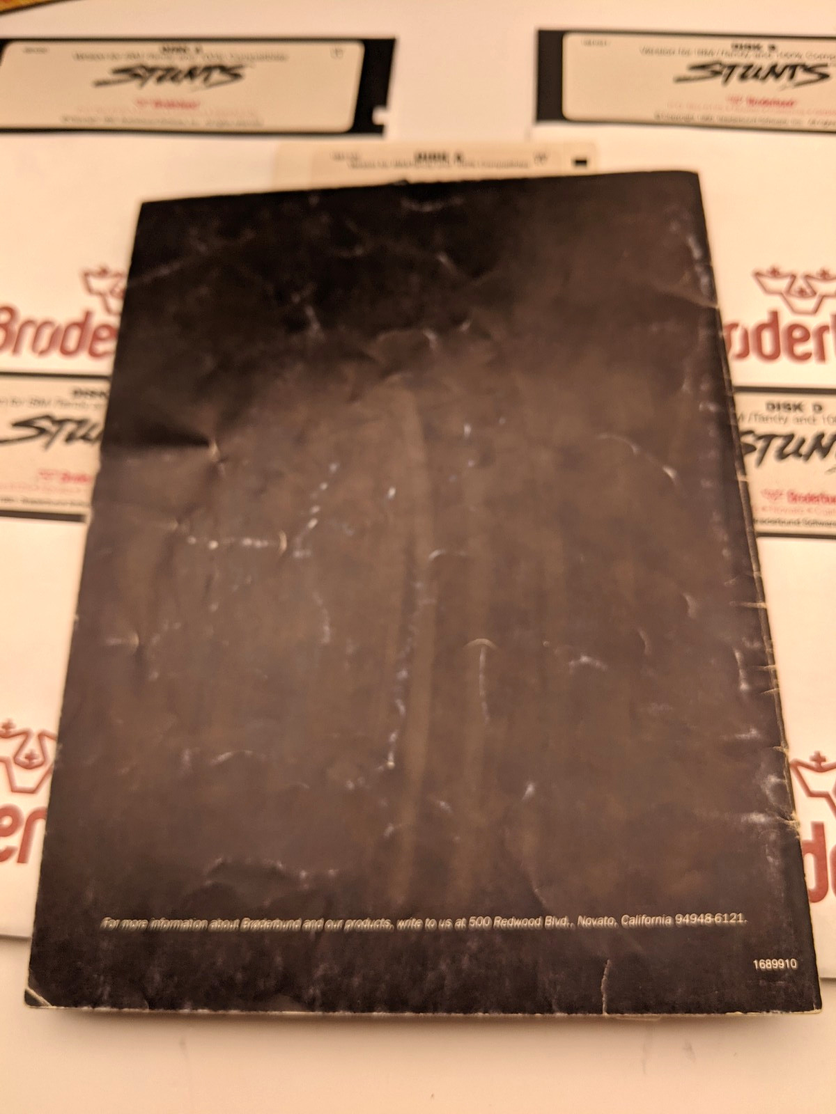 Stunts Big Box Broderbund PC Game 1990 5.25″ and 3.5″ Disks with Box and Manual