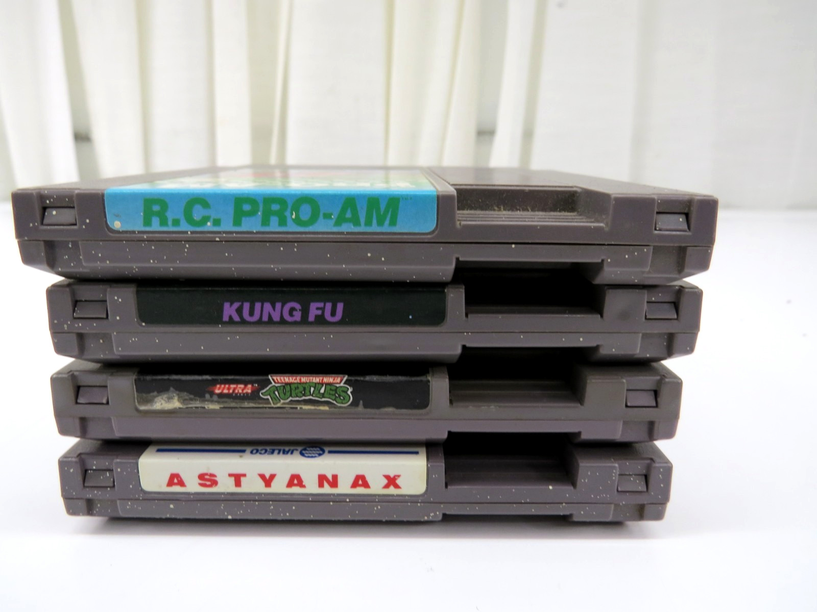 Lot Of 4 Nintendo NES Game Carts Kung Fu, Ninja Turtles, Astyanax, RC Pro Am