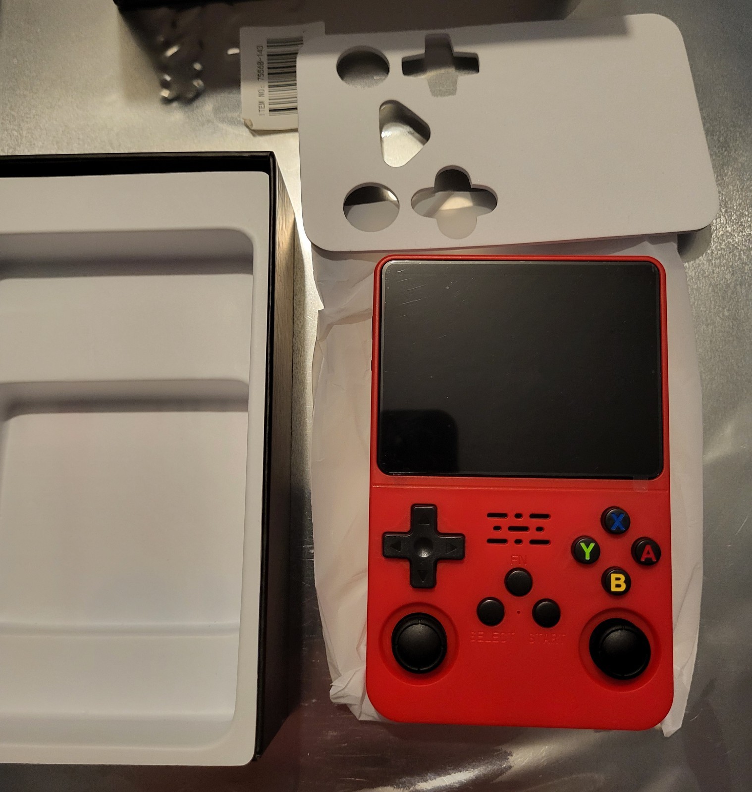 R36MAX Retro Handheld Console RED – 64GB Built-In Storage 18,000+ Games 4″ IPS