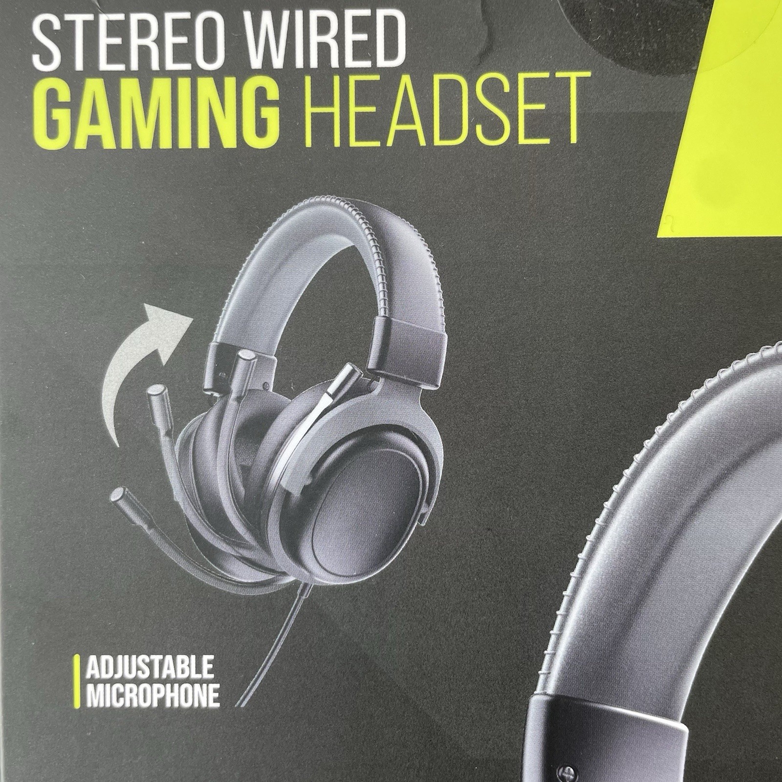 Titan Stereo Wired Gaming Headset, 3.5mm Jack, Adjustable Headband, Black