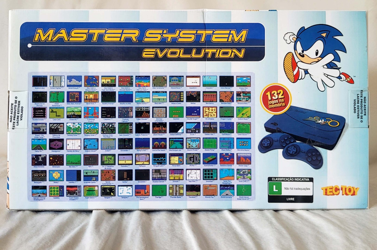 MASTER SYSTEM EVOLUTION – TECTOY BRAZIL SEGA NEW COMPLETE IN BOX W/ 132 GAMES 🔥