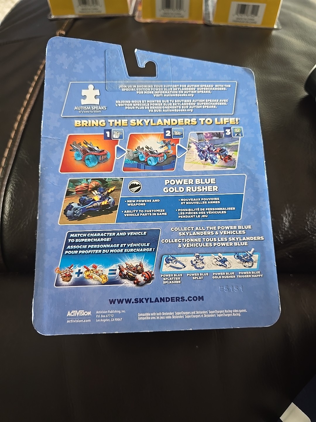Skylanders Superchargers Power Blue Gold Rusher Mint Fast SHIP NEW Sealed Mint