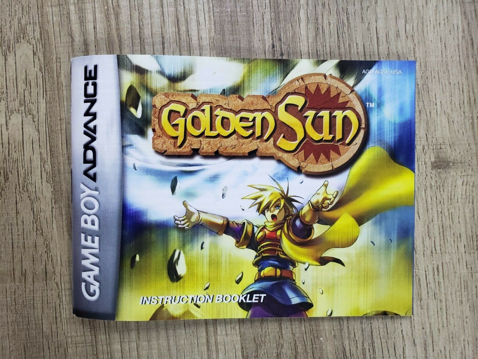 GOLDEN SUN – MANUAL, MAP AND INSERTS ONLY – NO GAME INCLUDED – GBA