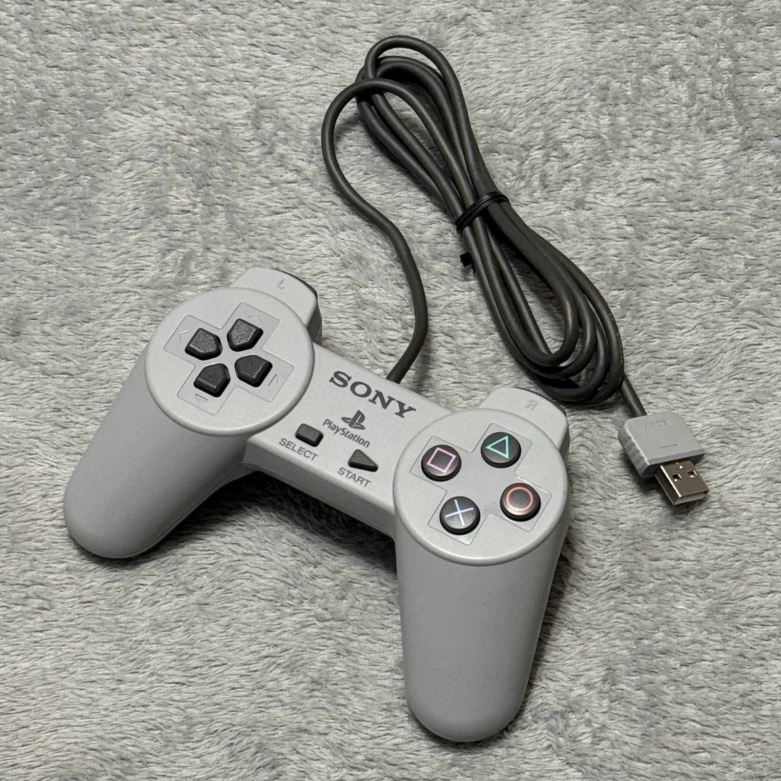 OEM Sony PlayStation Classic Mini USB Wired Controller Gray SCPH-1000R Tested