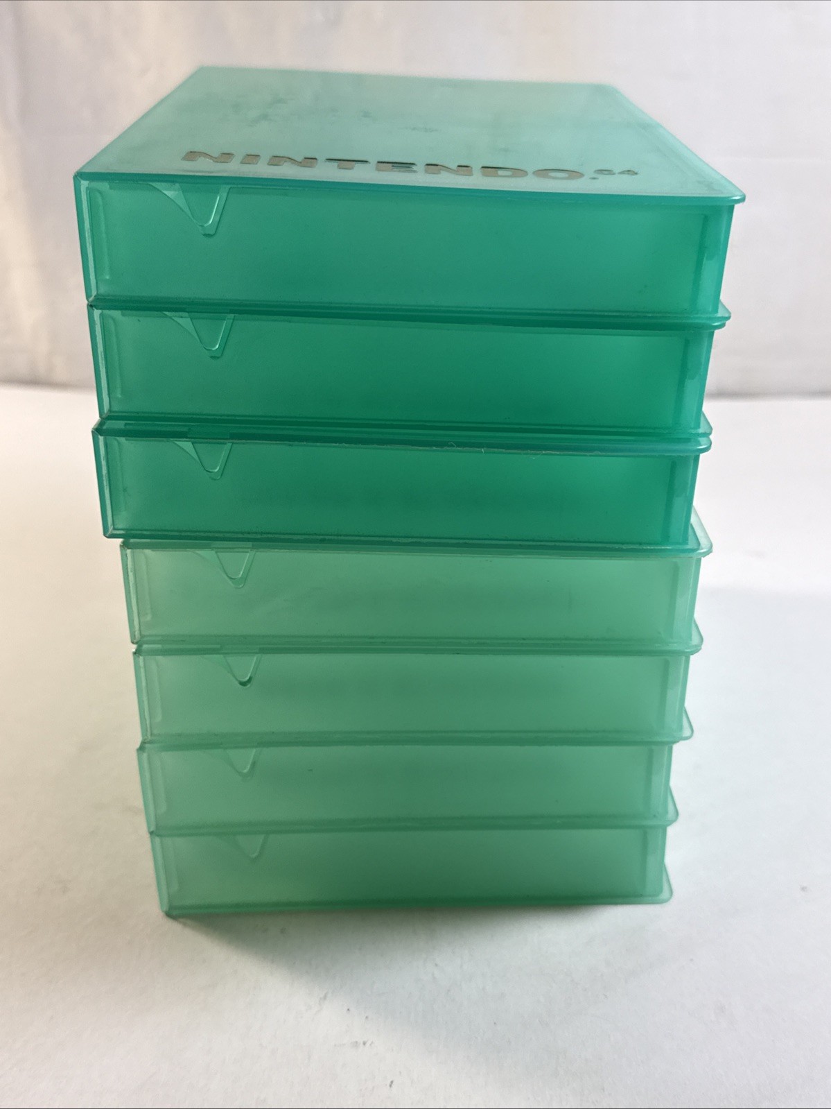 Nintendo 64 N64 Storage Plastic Clamshell Game Hard Case OEM 7 Light/Dark Green