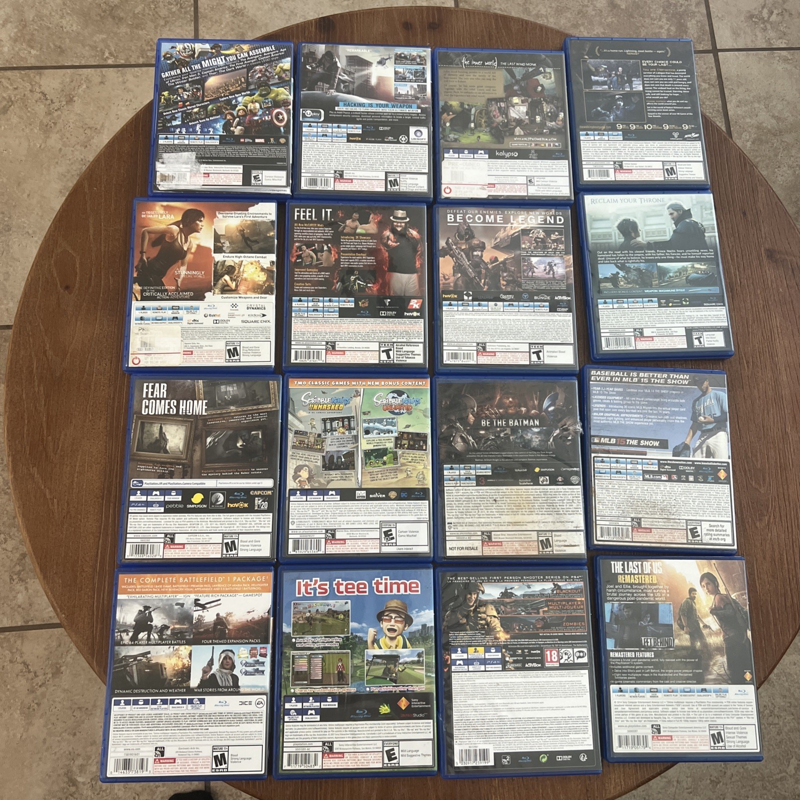 16 Sony PlayStation PS4 Game Lot – Mixed Genre – All Tested And Working