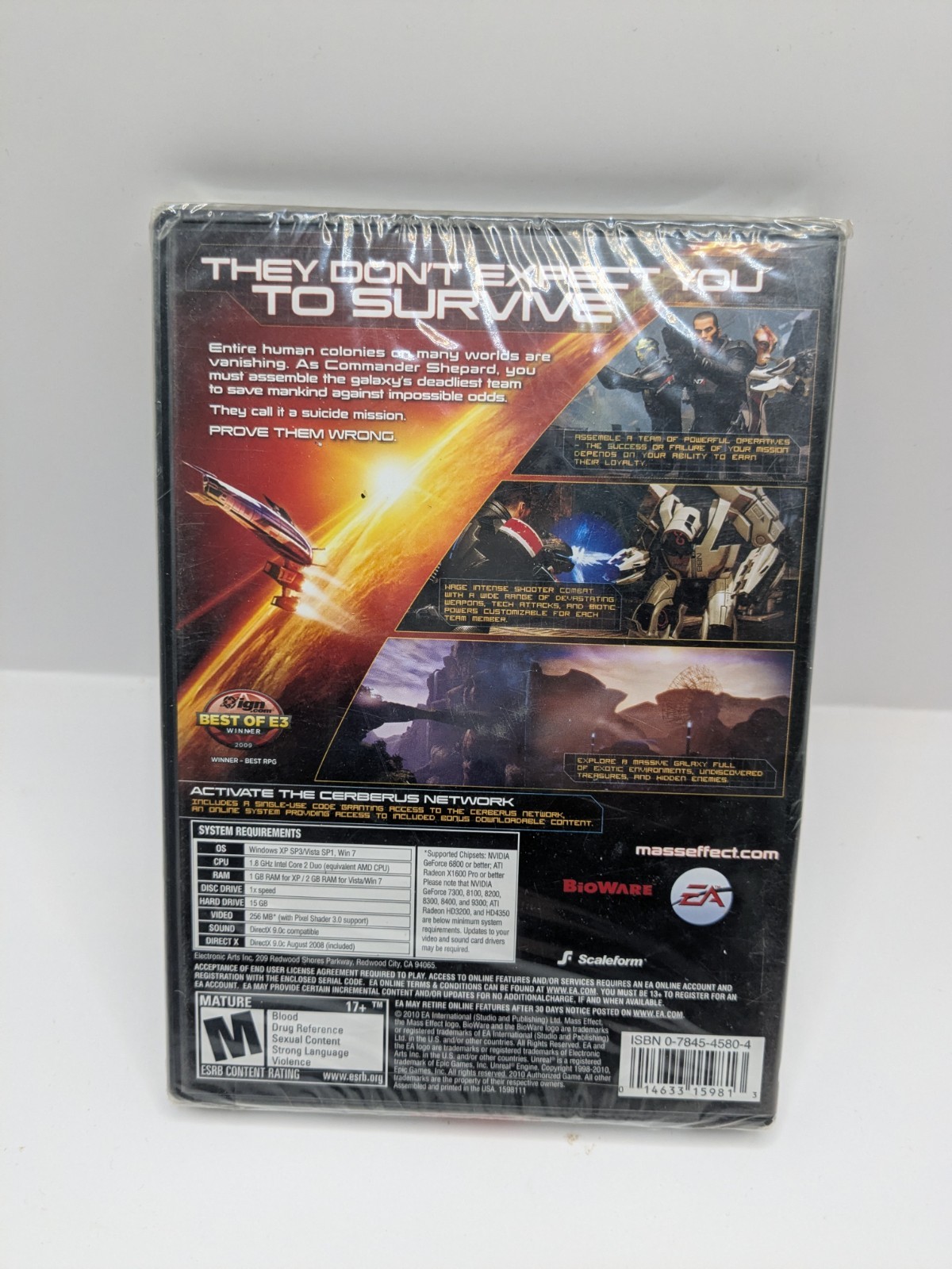 Mass Effect 2 PC DVD REGION FREE BRAND NEW SEALED FREE SHIPPING
