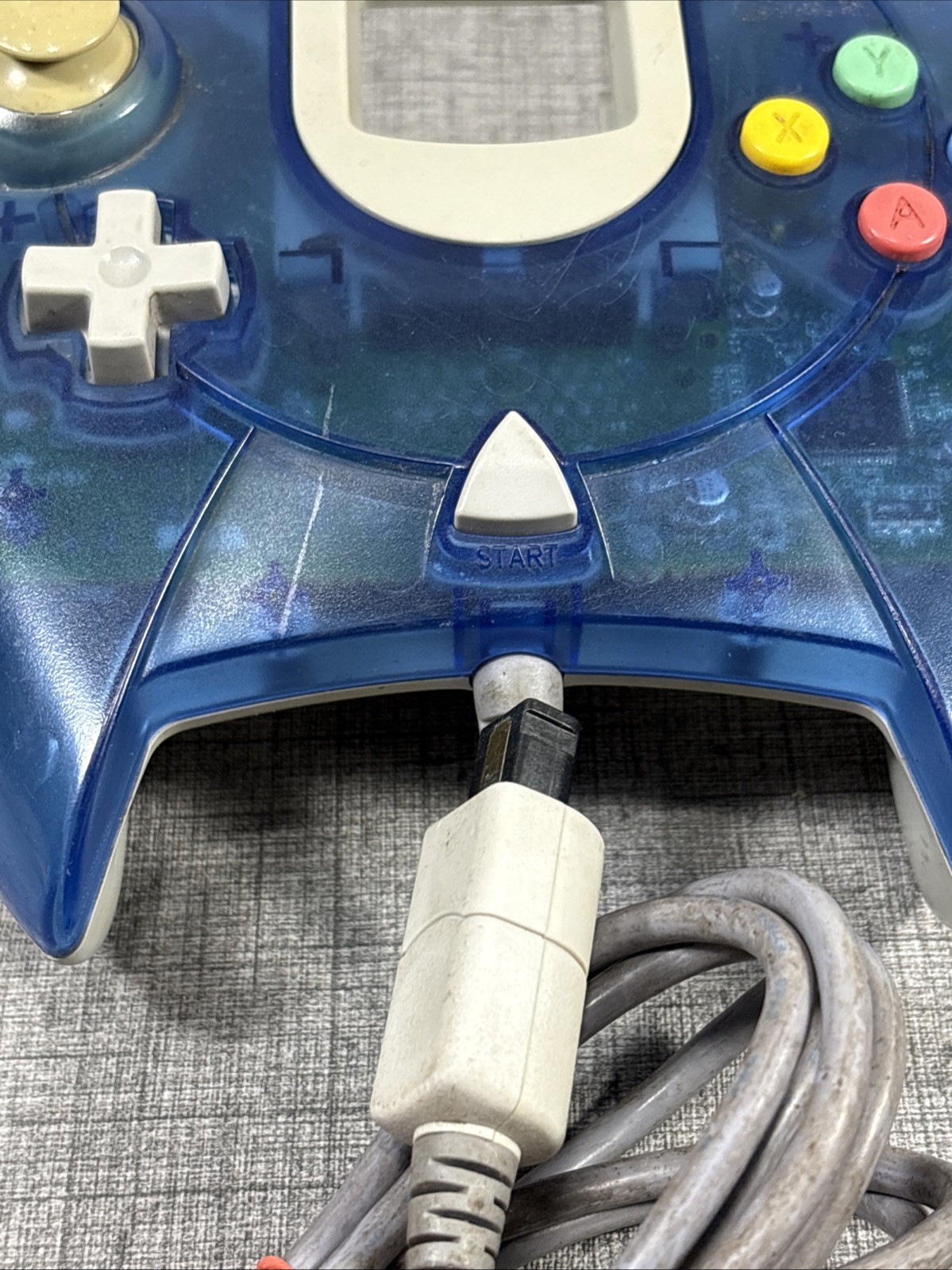 Sega Dreamcast Translucent Blue Controller HKT-7700 Tested & Works Free S&H