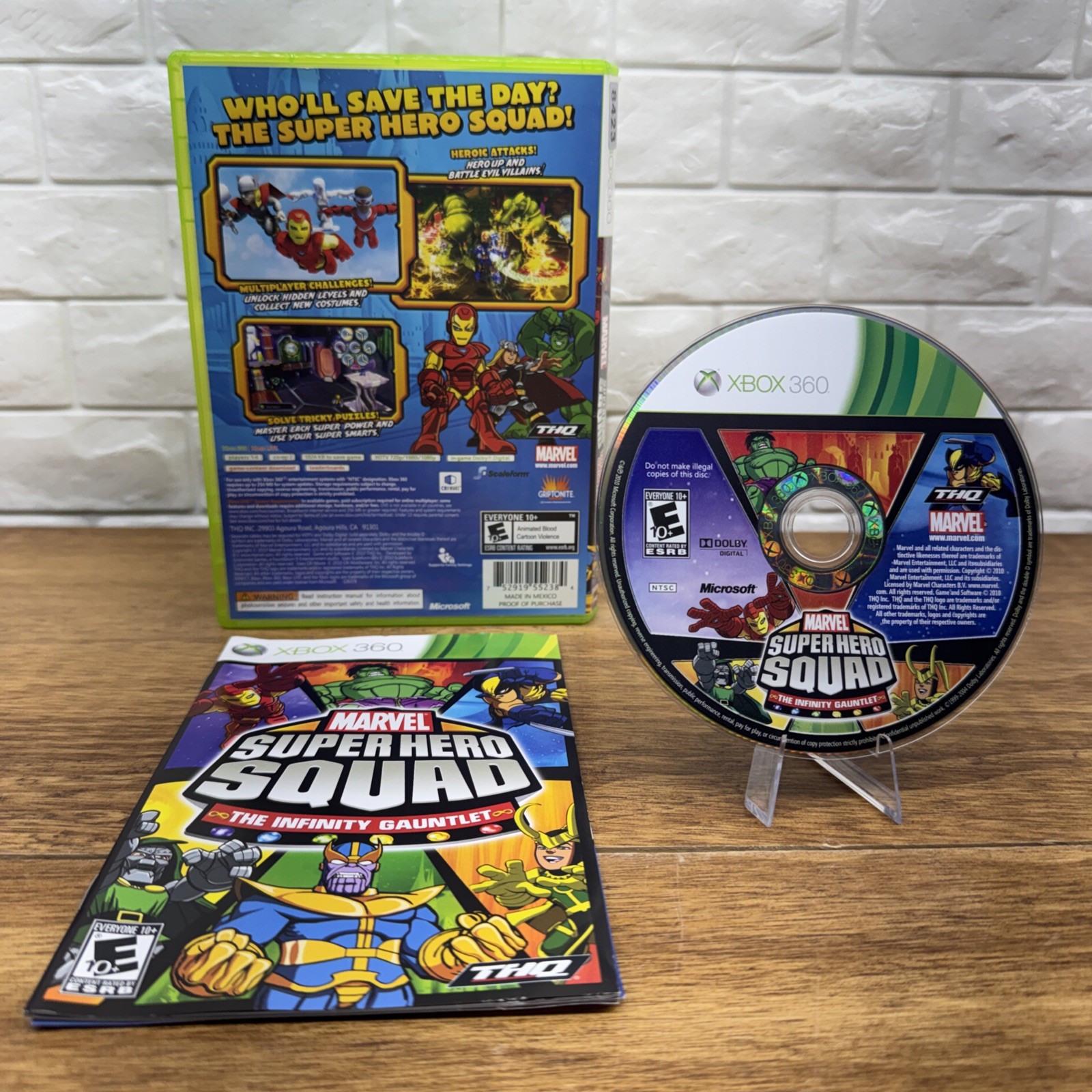 Marvel Super Hero Squad: The Infinity Gauntlet (Xbox 360 2010) CIB Refurbished