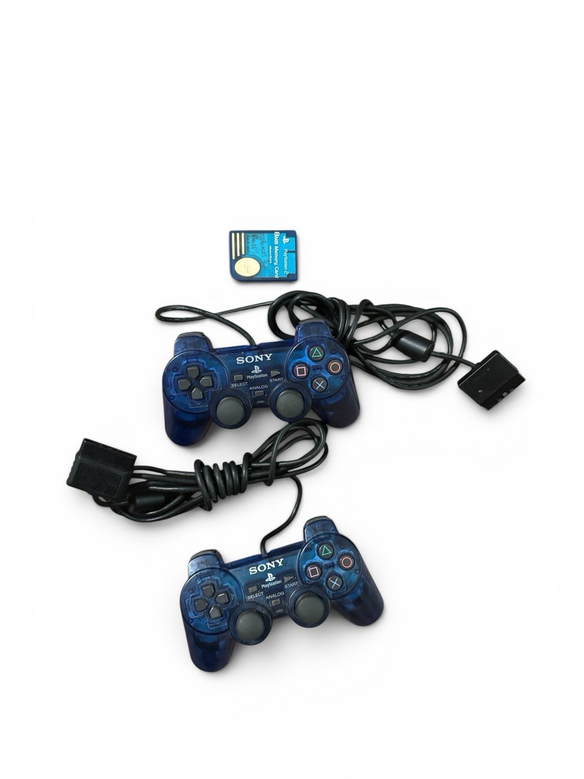 Sony PS2 Fat Console Bundle HDD Adapter Blue Controllers Memory Card TESTED