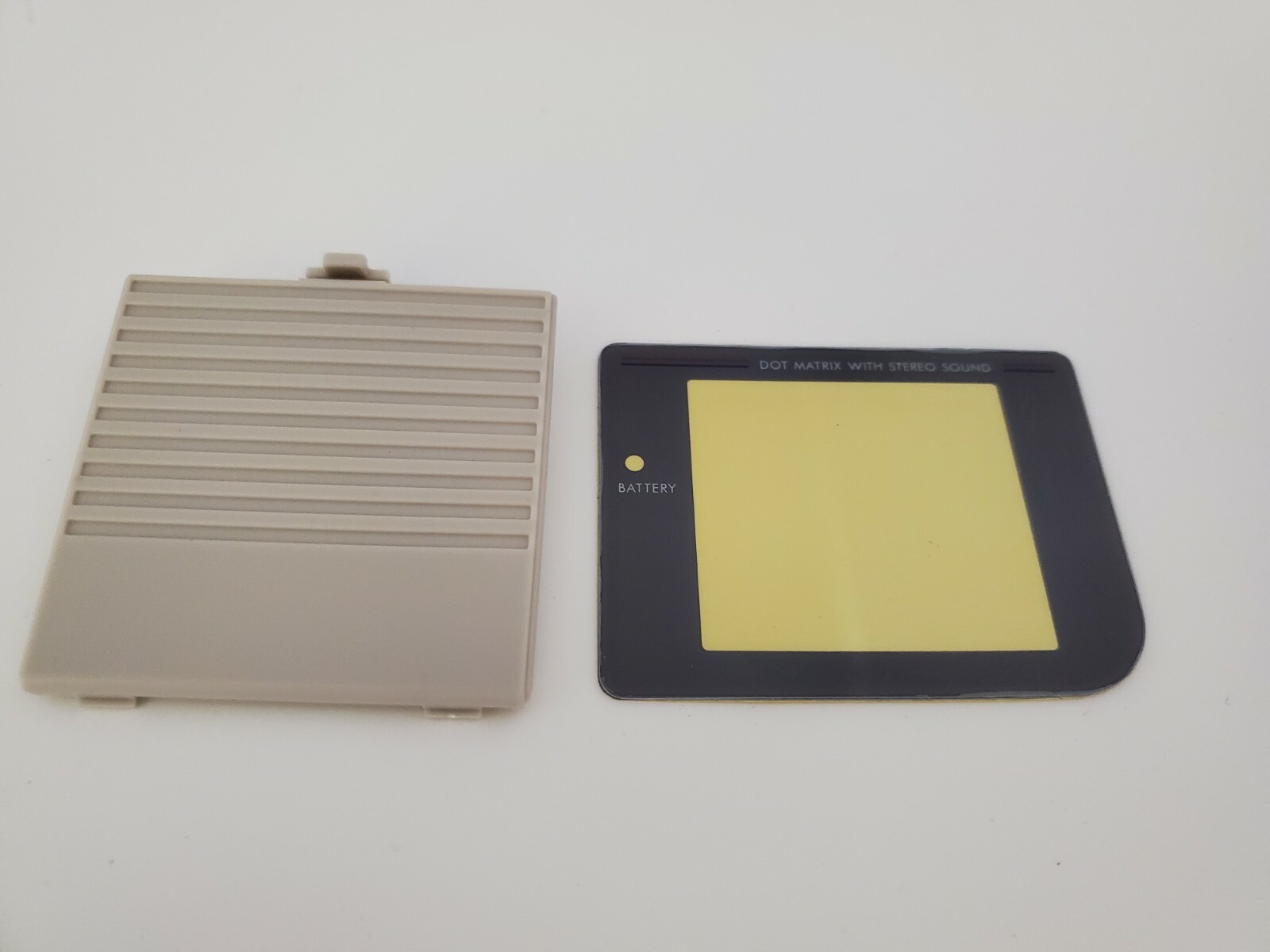 NEW Plastic Screen Lens + Gray Battery Cover for GameBoy Original console S21
