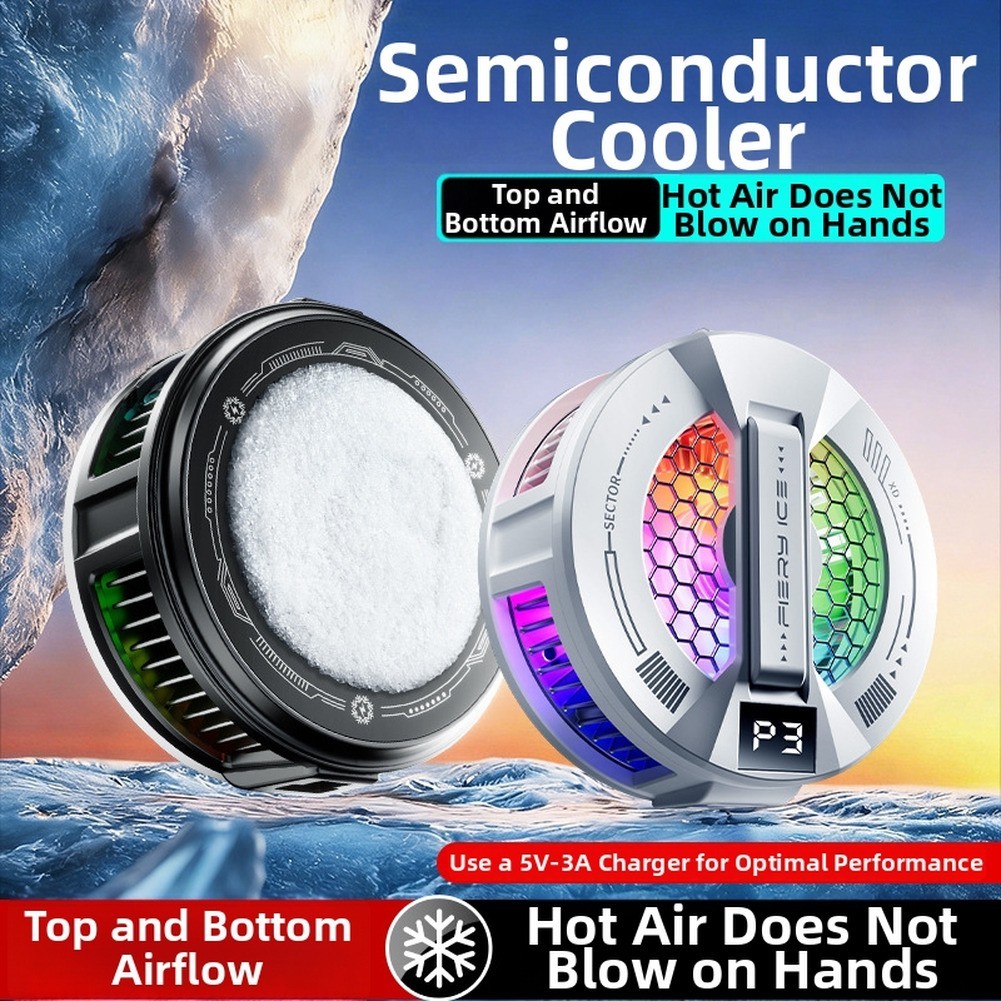 Magnetic Phone Cooler 60g Portable with Smart Temp Adjustment and RGB Effects