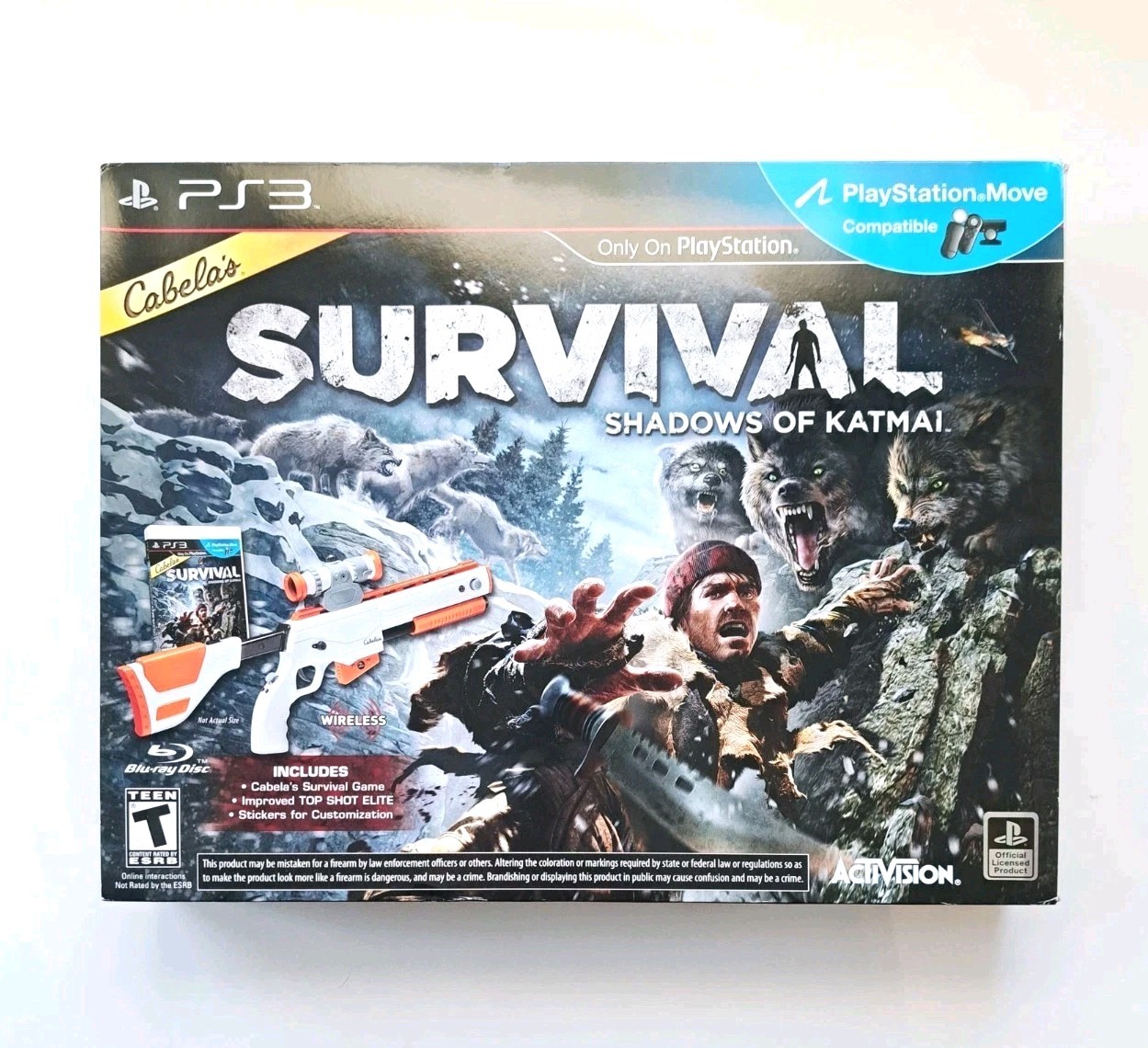 Cabelas Survival: Shadows of Katmai with Gun (Sony PlayStation 3, 2011) CIB