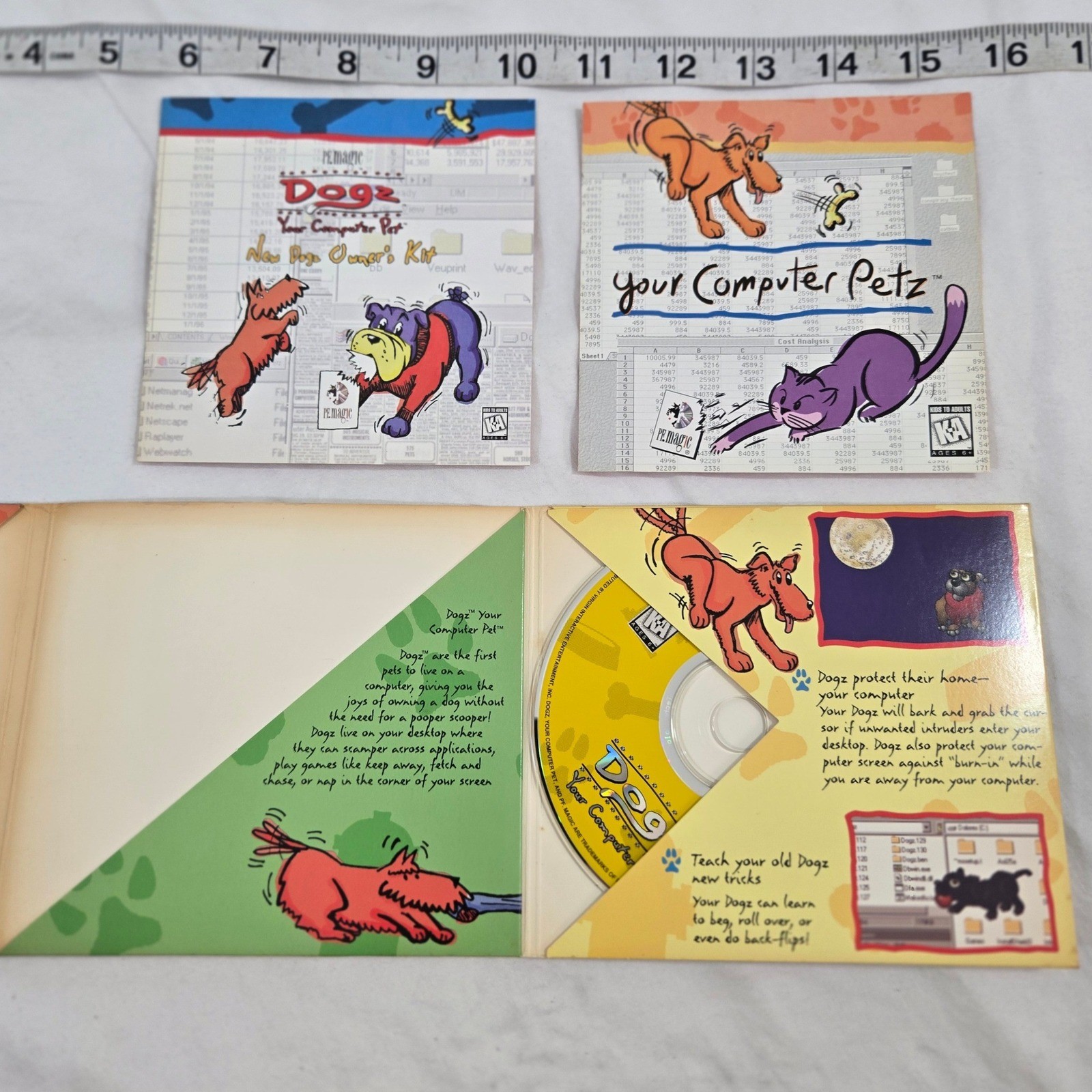Dogz Catz Petz PC Game Lot Vintage 1995 1998 PF Magic Virtual Pet Retro CD-ROM