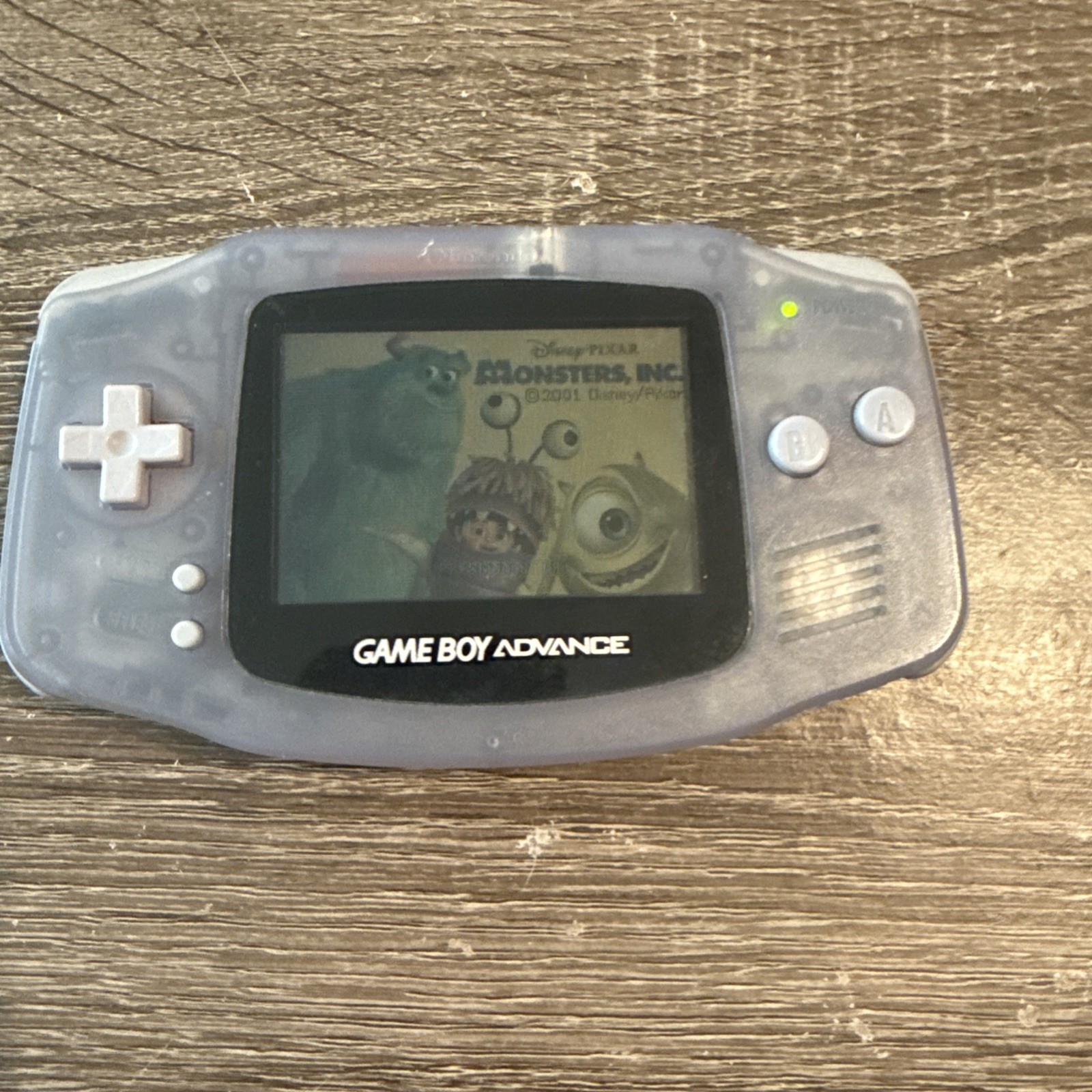 Nintendo Game Boy Advance Console System – Clear Glacier – Missing Battery Cover