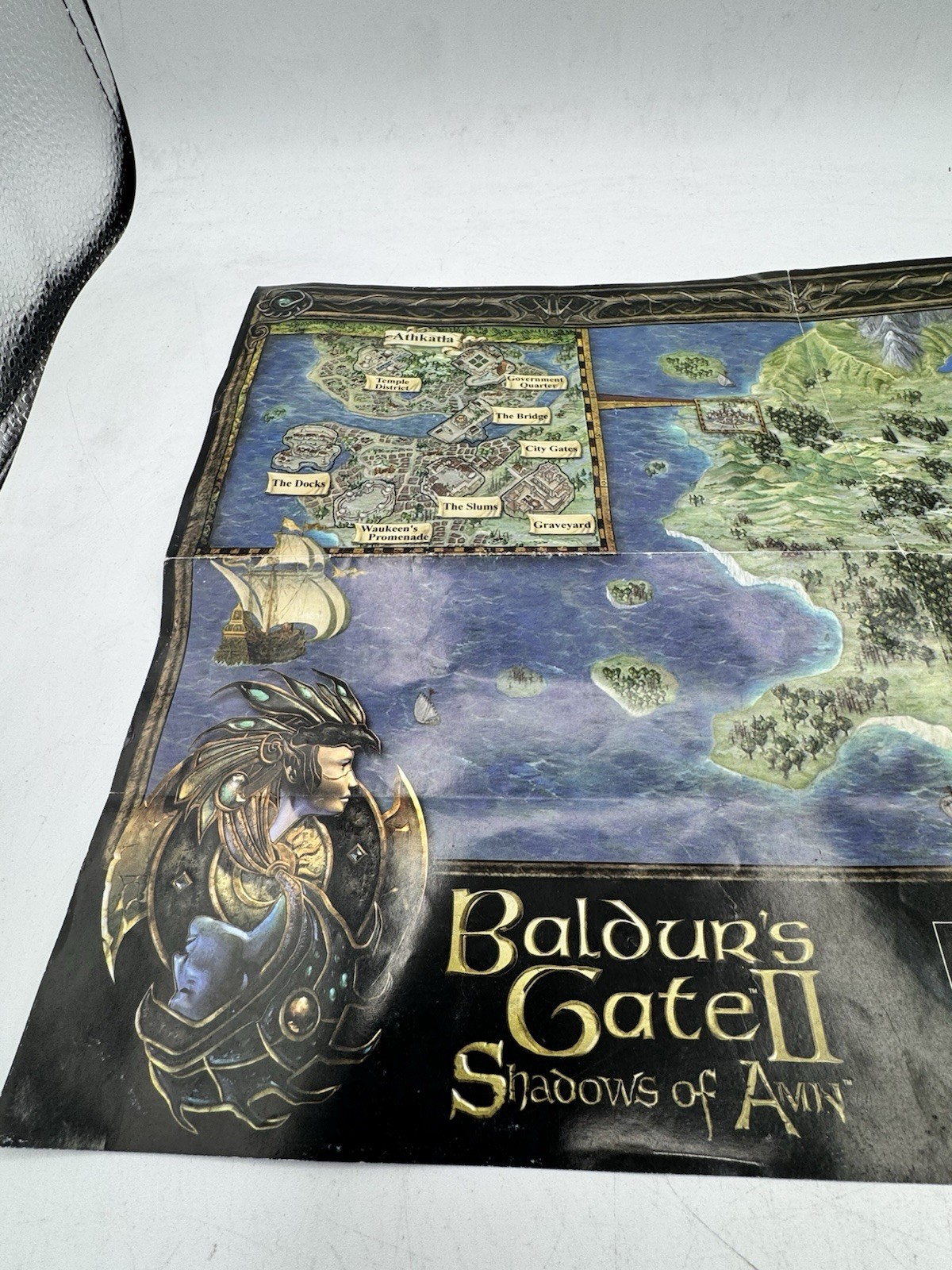 OEM Baldur’s Gate II Shadows of Amn Map Poster ONLY