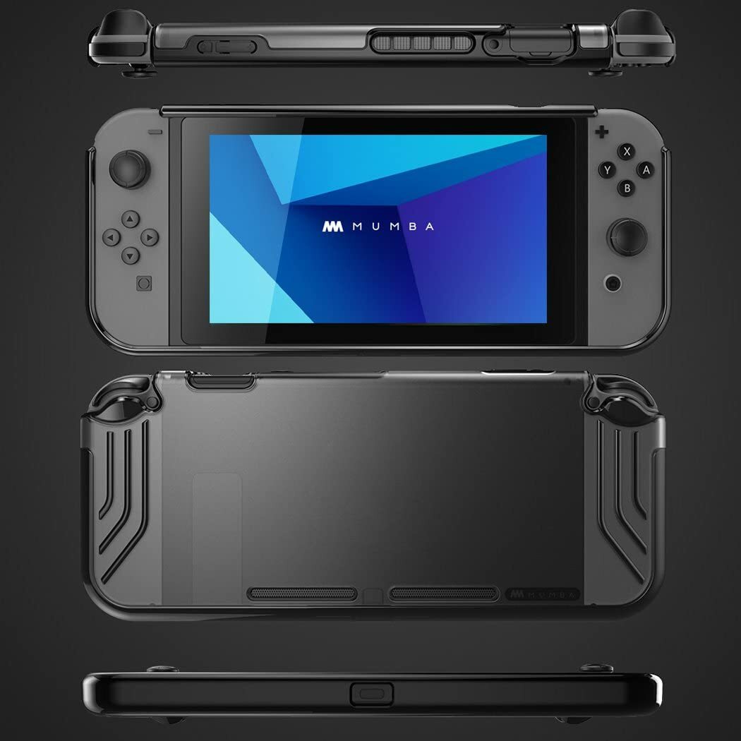 Mumba Slim Clear Case for Nintendo Switch Console Hybrid Protective Bumper Cover