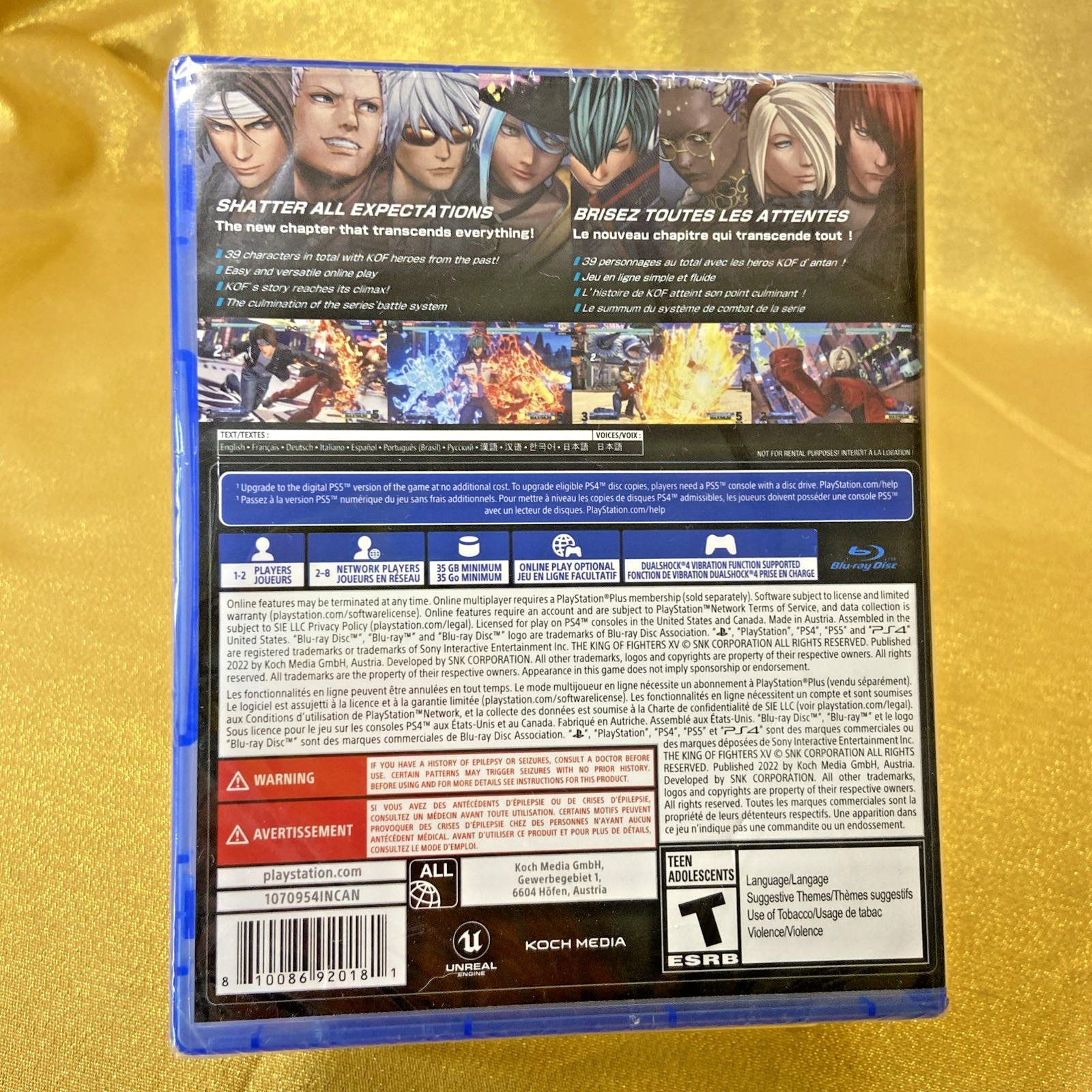 The King of Fighters XV PS4 New Sealed | KOF 15 PlayStation 4 Fighting Game