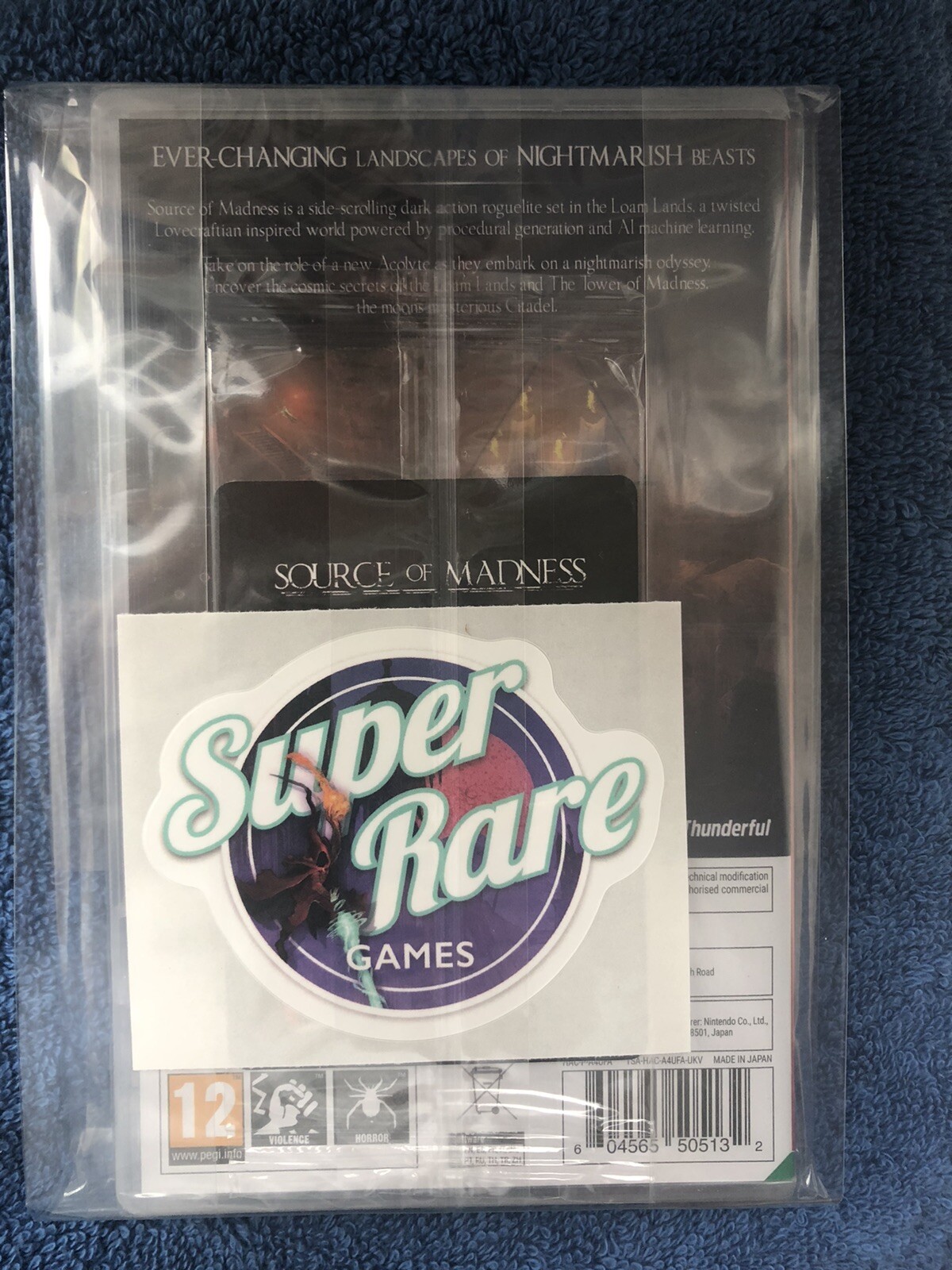Source of Madness Nintendo Switch Super Rare Games SRG #82 + extra trading Cards