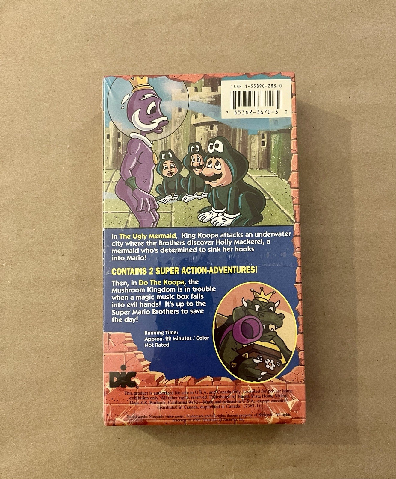 VHS Movie – SUPER MARIO BROS. BROTHERS 3: THE UGLY MERMAID – Sealed