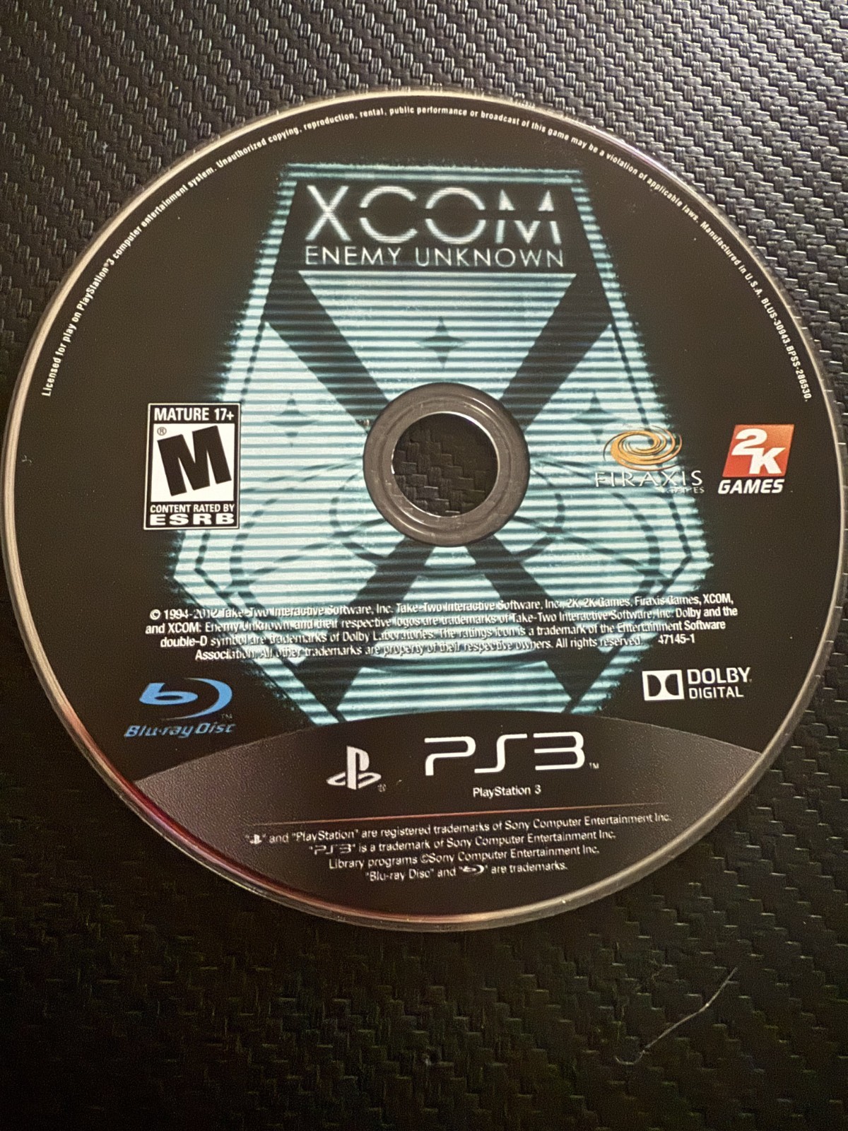 XCOM Enemy Unknown (PS3 PlayStation 3) DISC ONLY NO TRACKING (#1534)