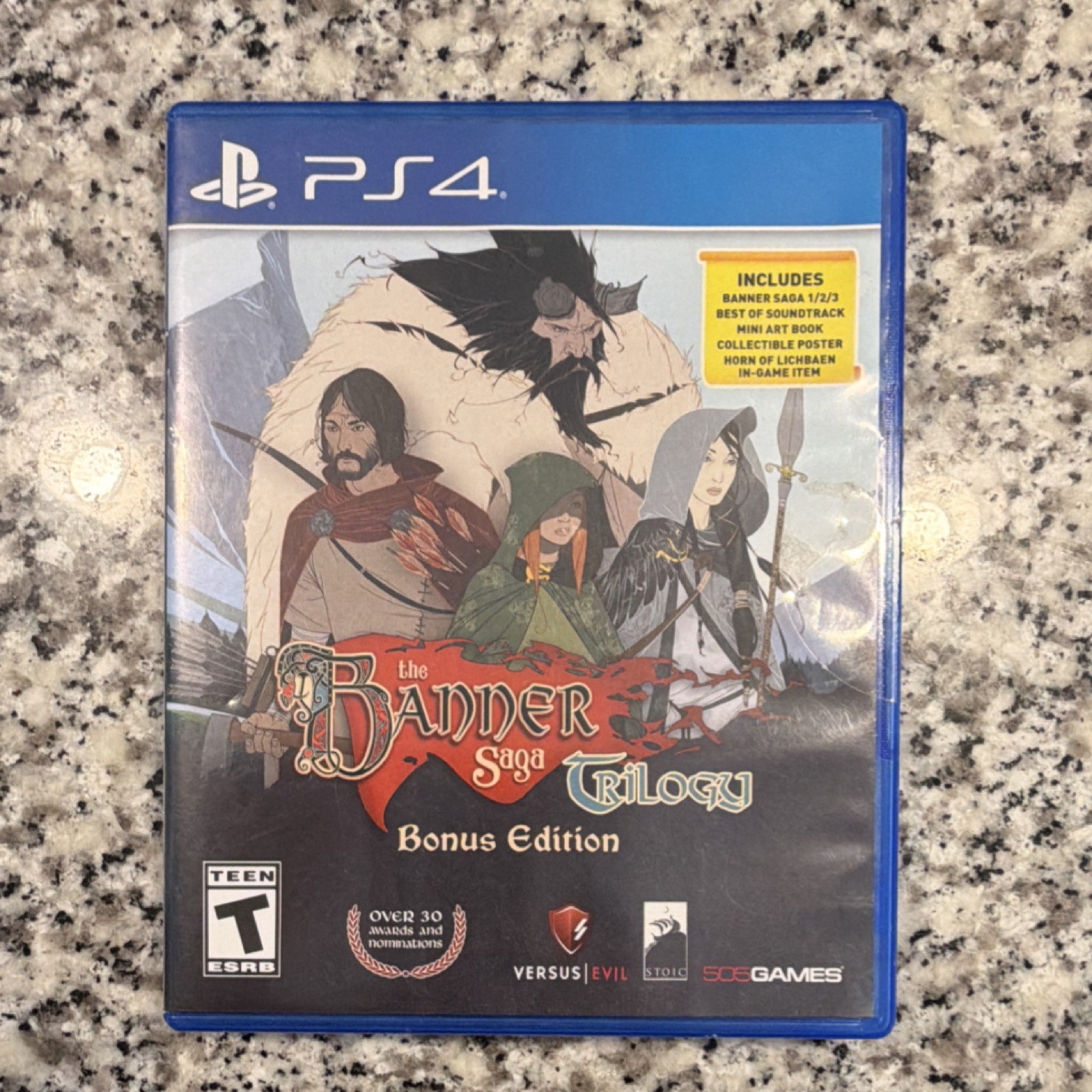 505 Games The Banner Saga Trilogy-Bonus Edition PS4 RPG Bonus Ed Artbook Poster