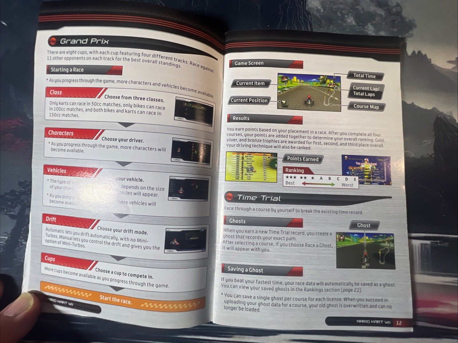 Mario Kart – Nintendo Wii – Manual Only – No Game – No Case